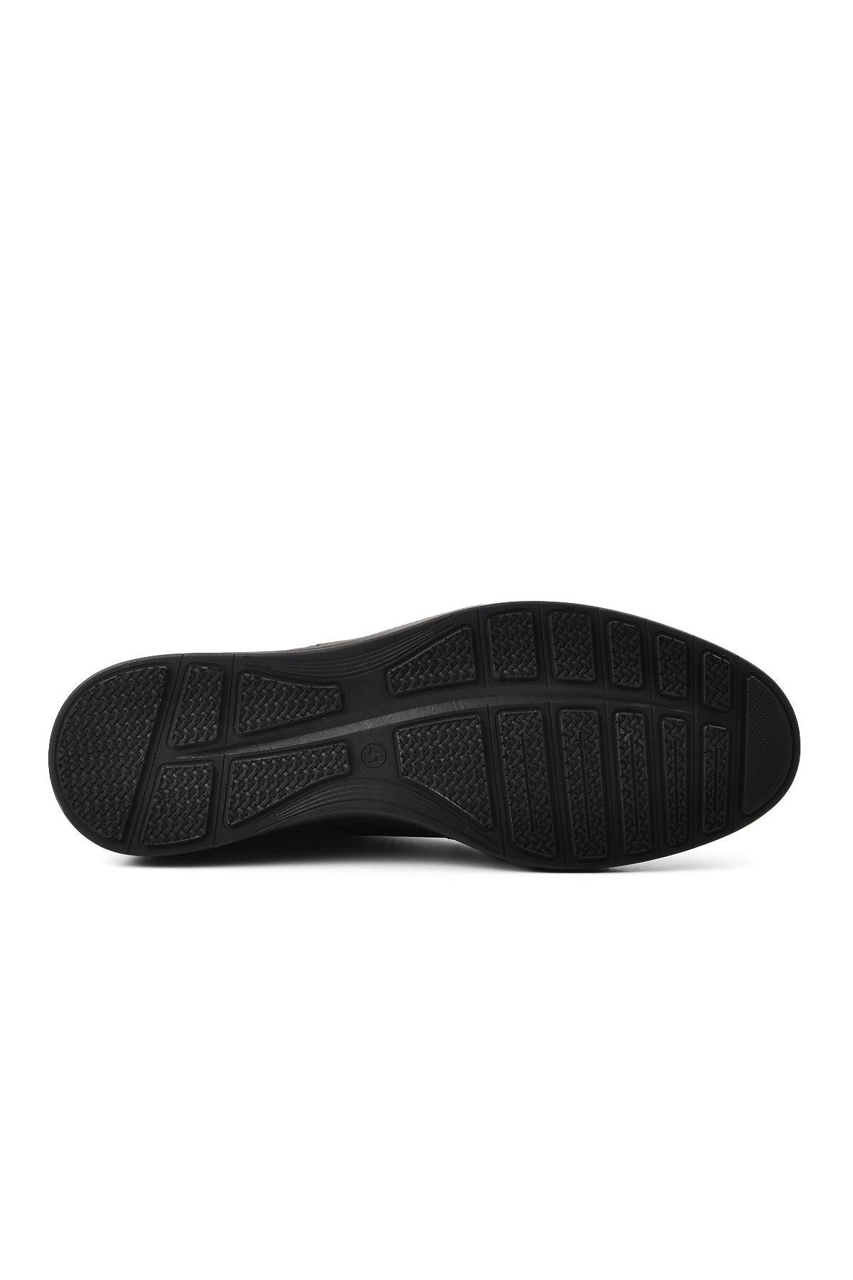 Ayakmod Siyah  Hakiki Deri Erkek Günlük Ayakkabı