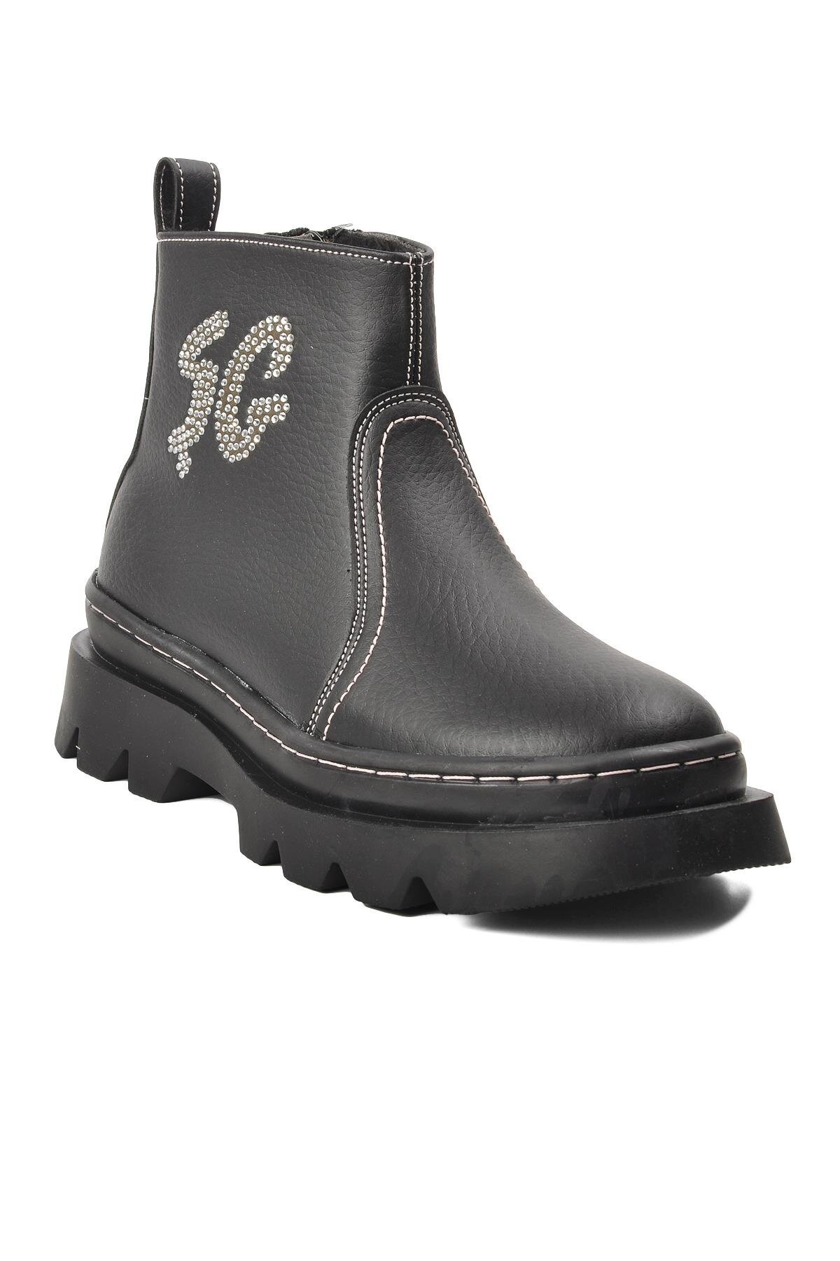 Ayakmod Siyah-Siyah Kız Çocuk Bot