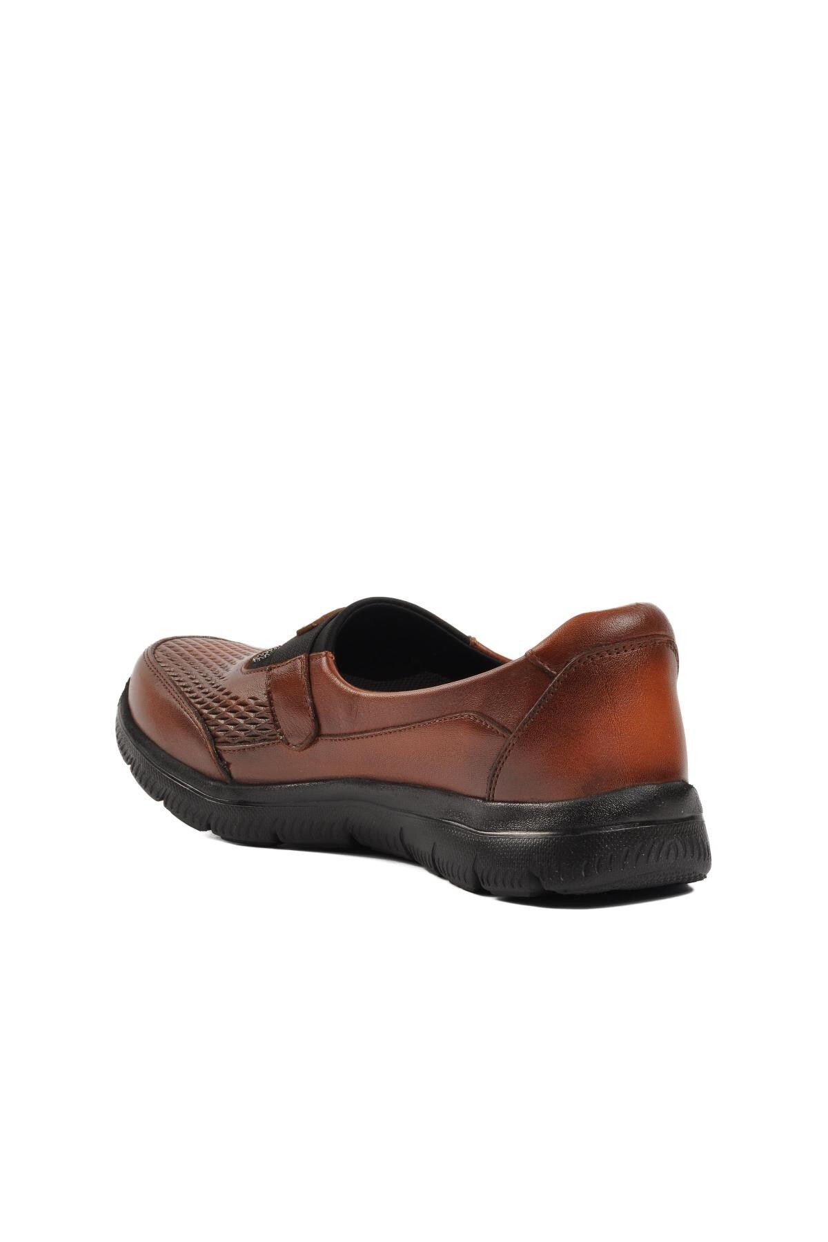 Ayakmod Taba  Hakiki Deri Kadın Günlük Ayakkabı