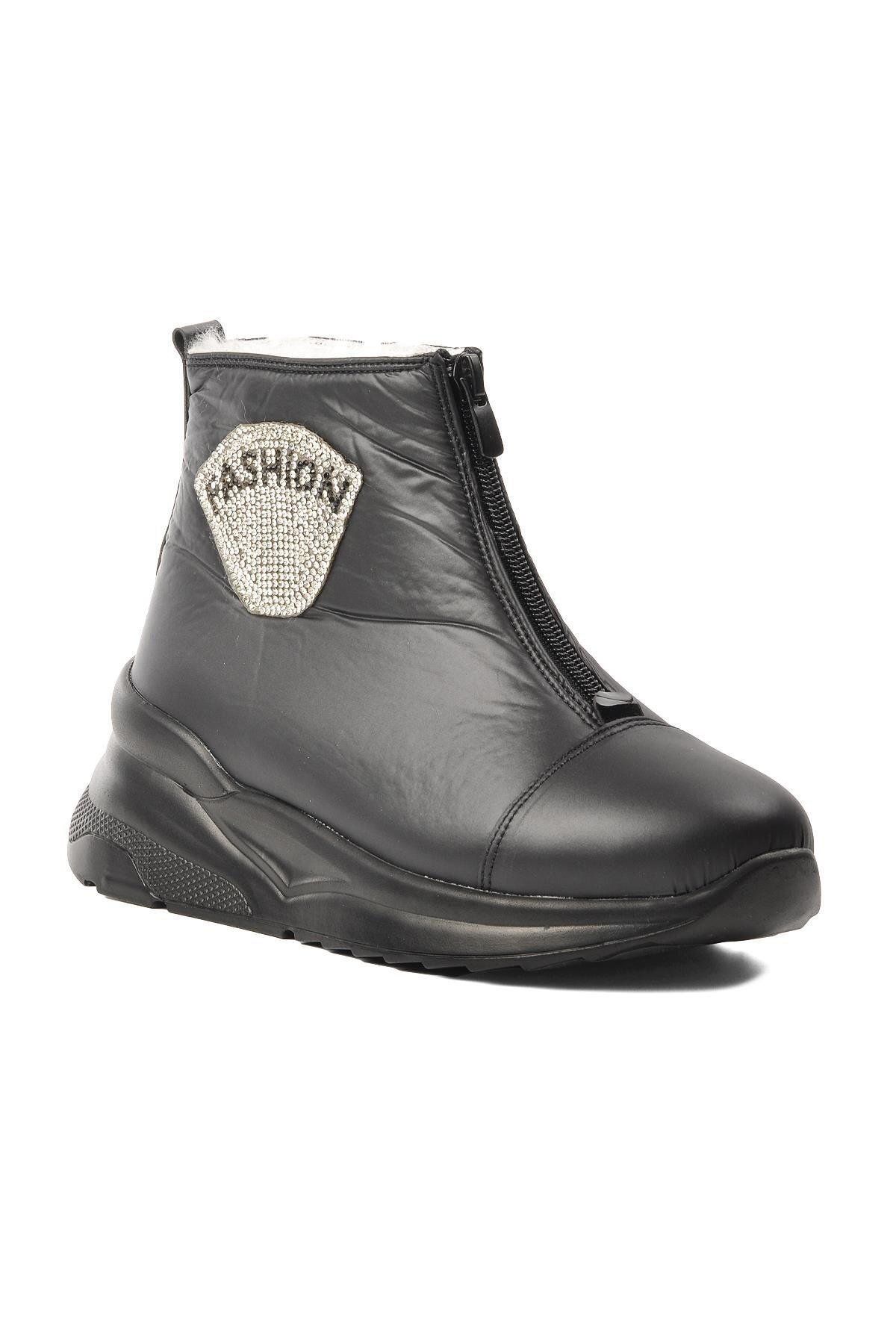 Ayakmod Siyah Kadın Kar Botu