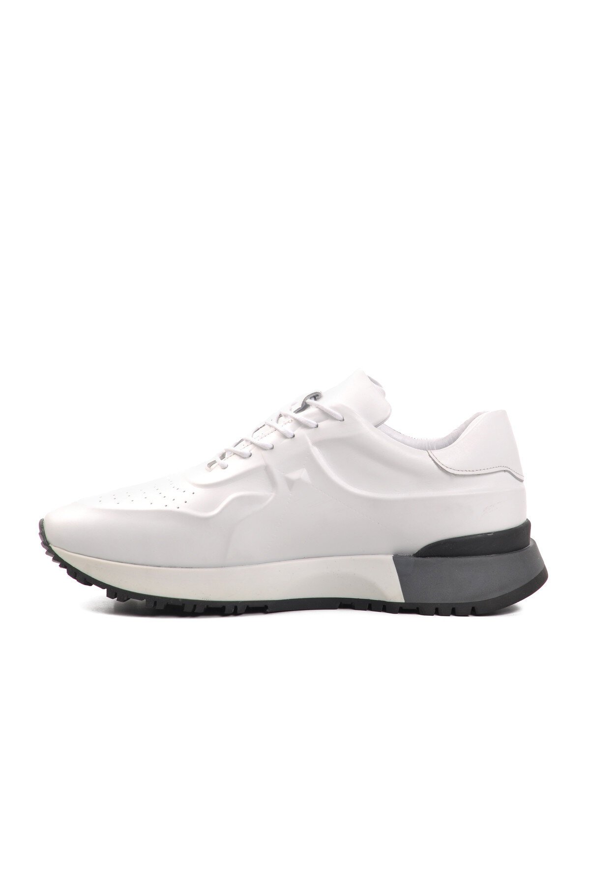 Ayakmod Beyaz Hakiki Deri Erkek Günlük Ayakkabı