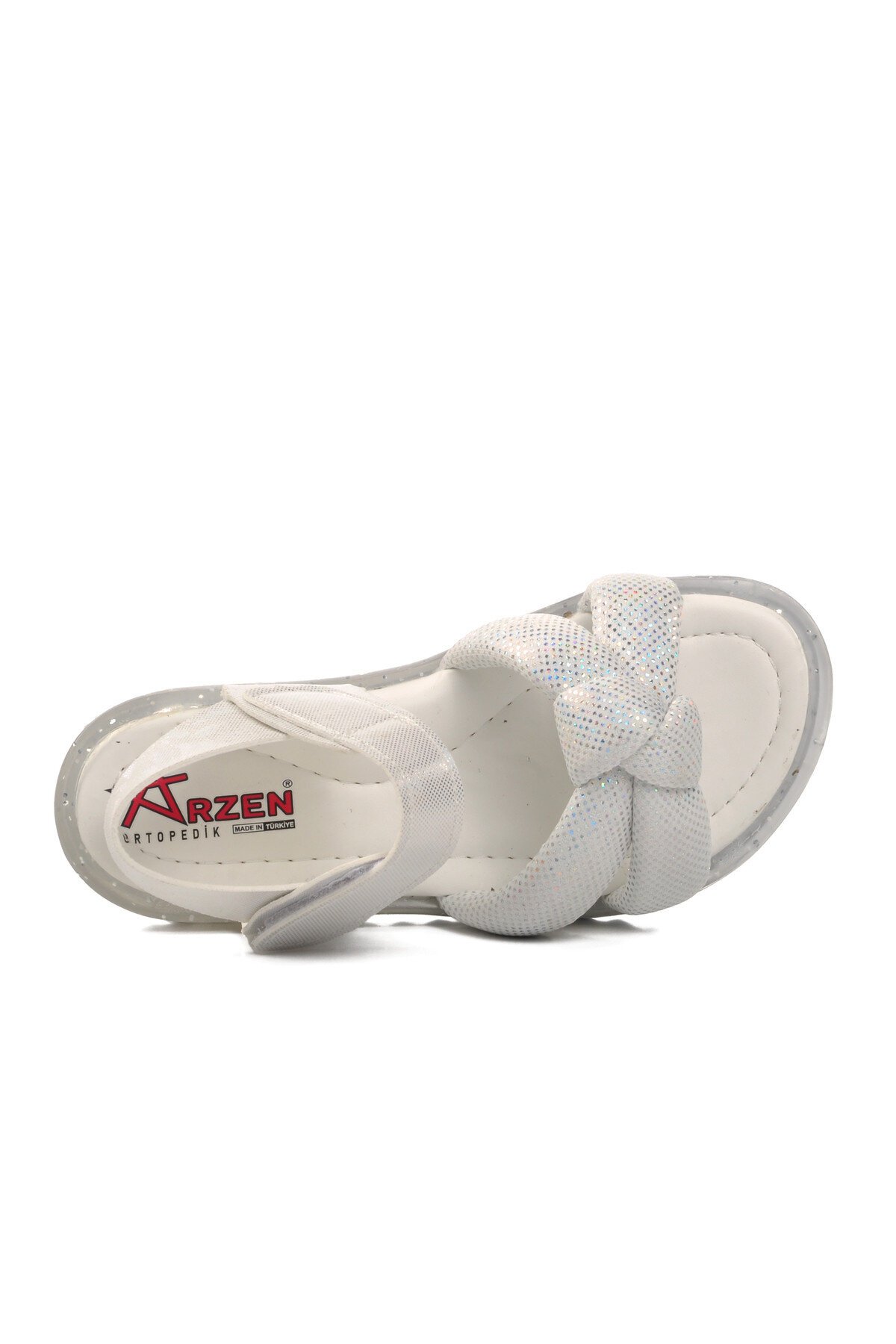 Ayakmod Beyaz Simli Çocuk Sandalet