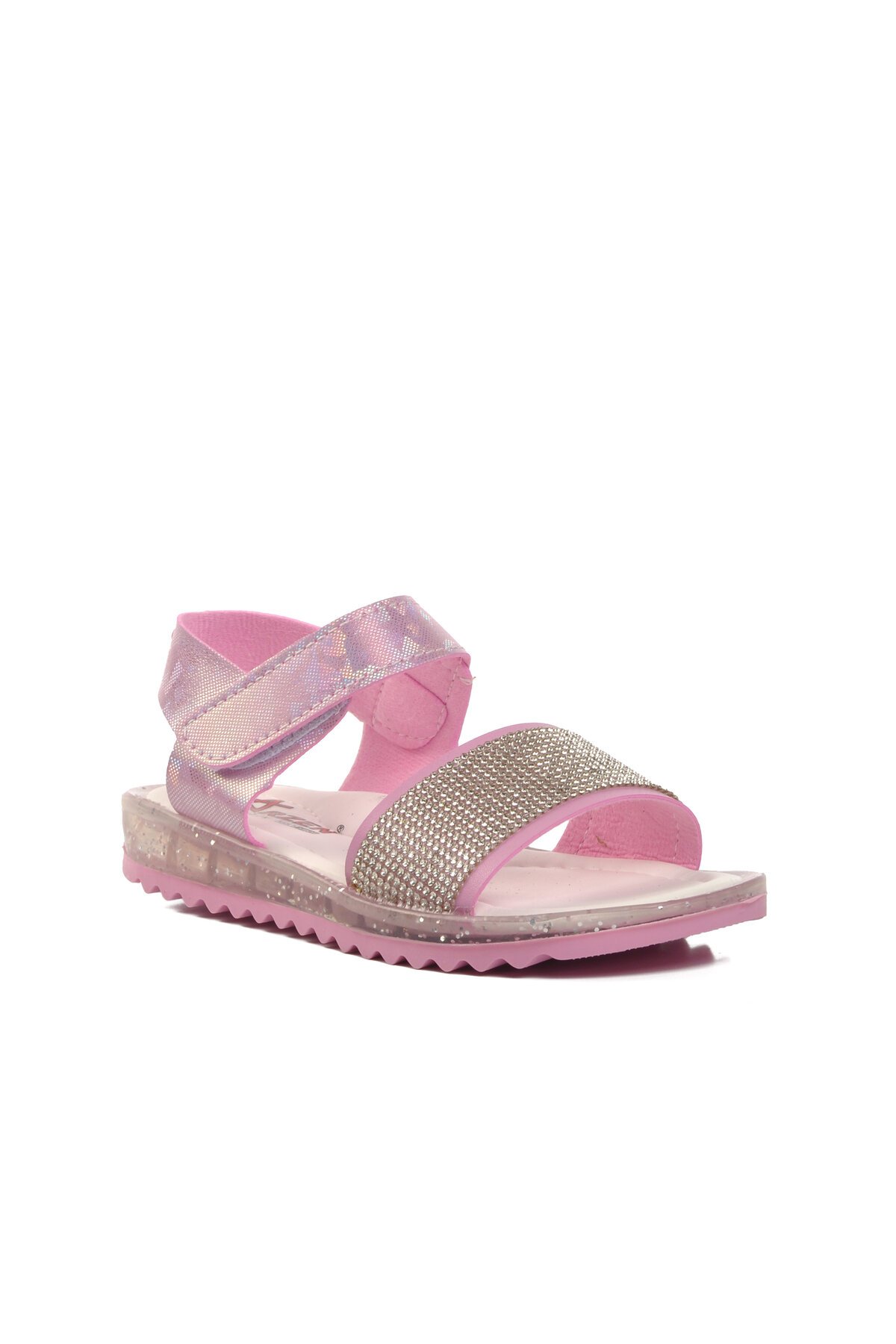 Ayakmod Pembe Simli Çocuk Sandalet