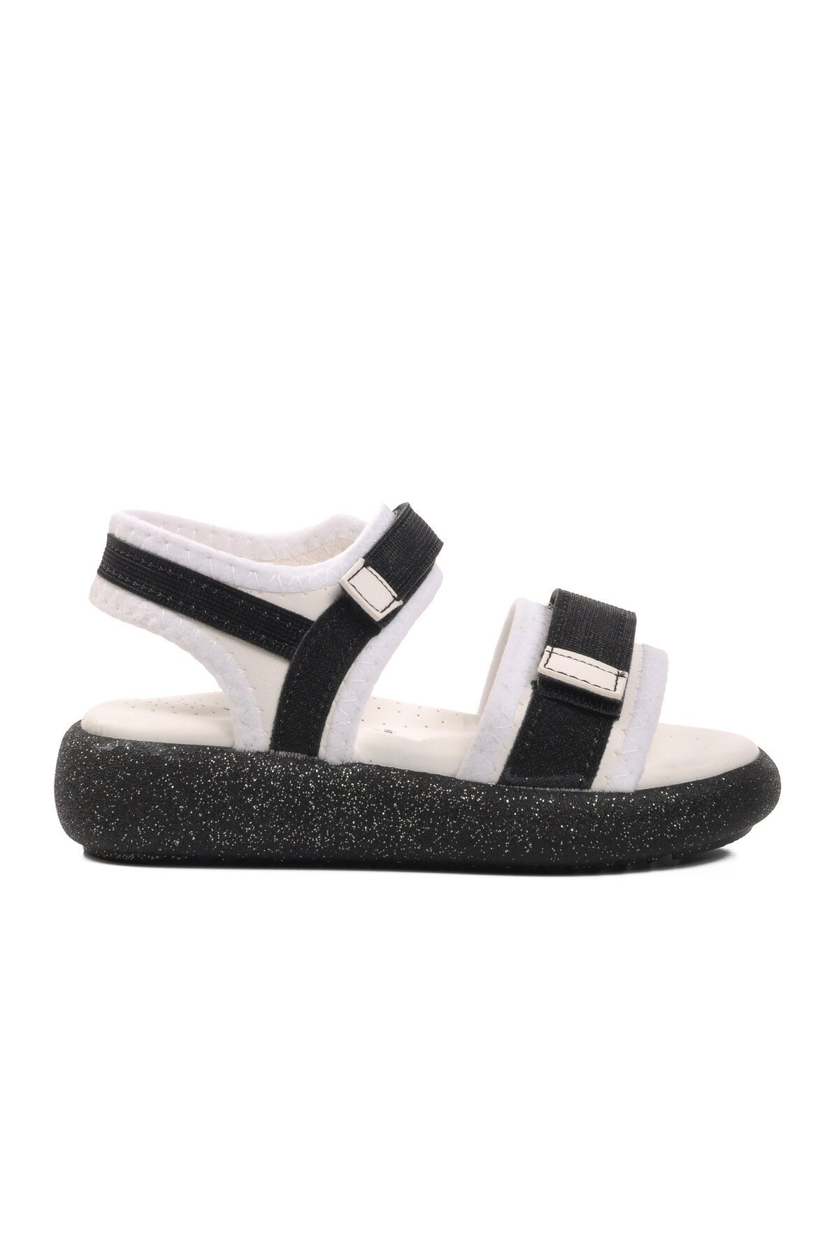Ayakmod Siyah-Beyaz Kız Çocuk Sandalet