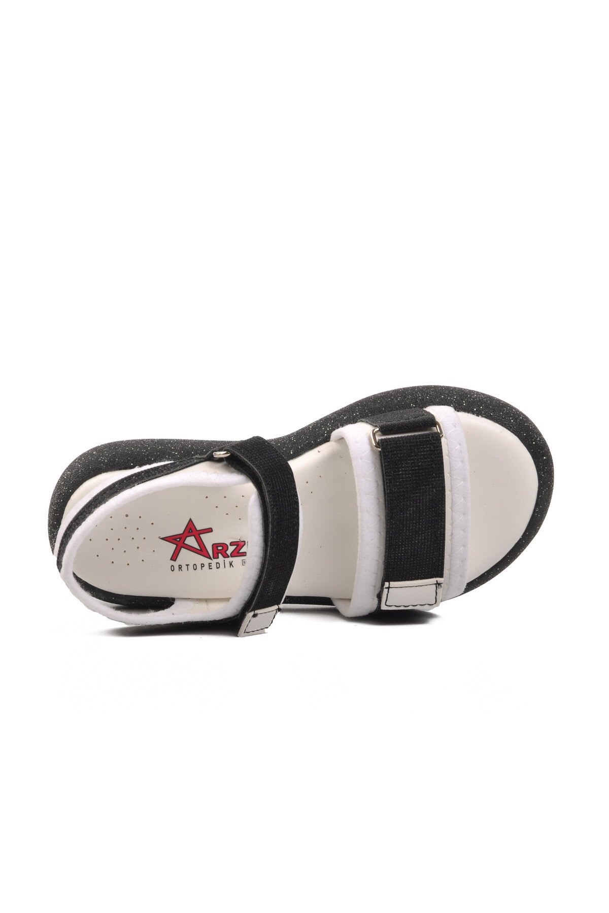 Ayakmod Siyah-Beyaz Kız Çocuk Sandalet