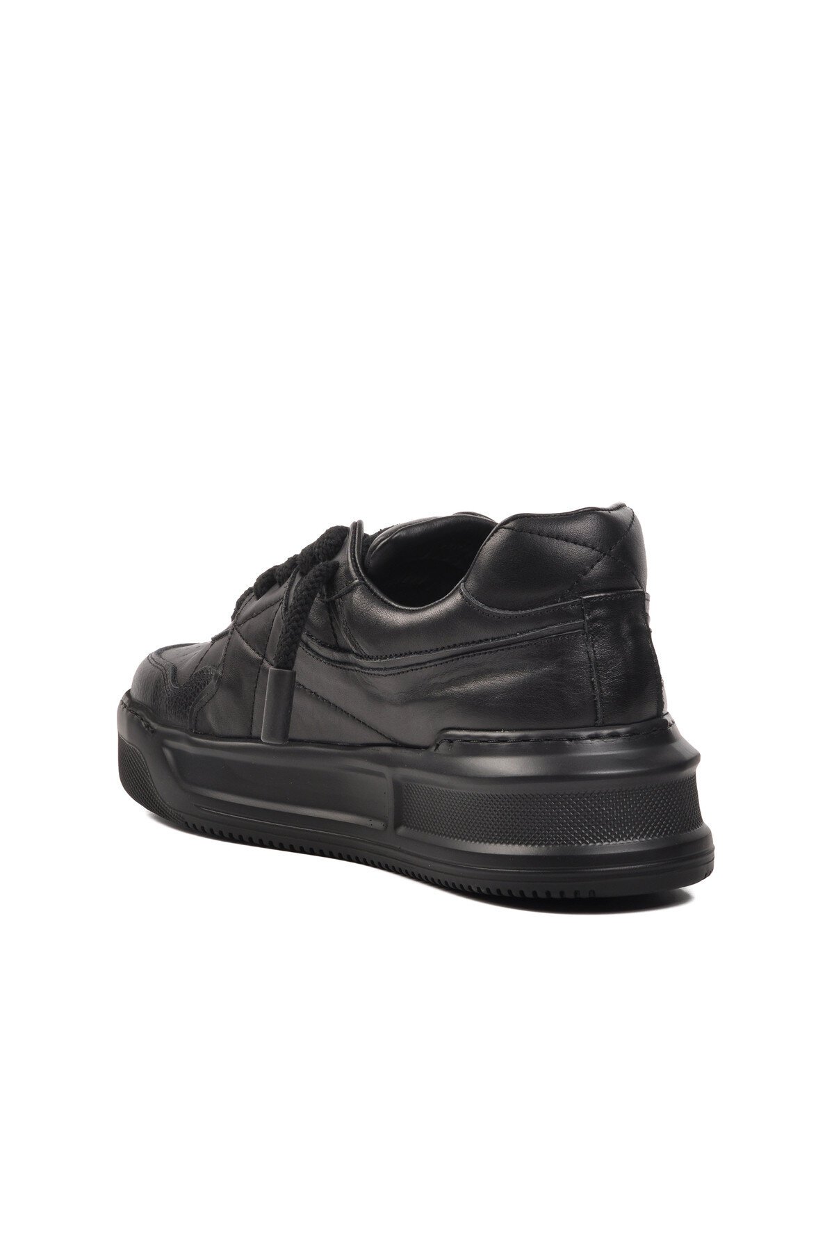 Ayakmod Siyah Cilt Erkek Sneaker