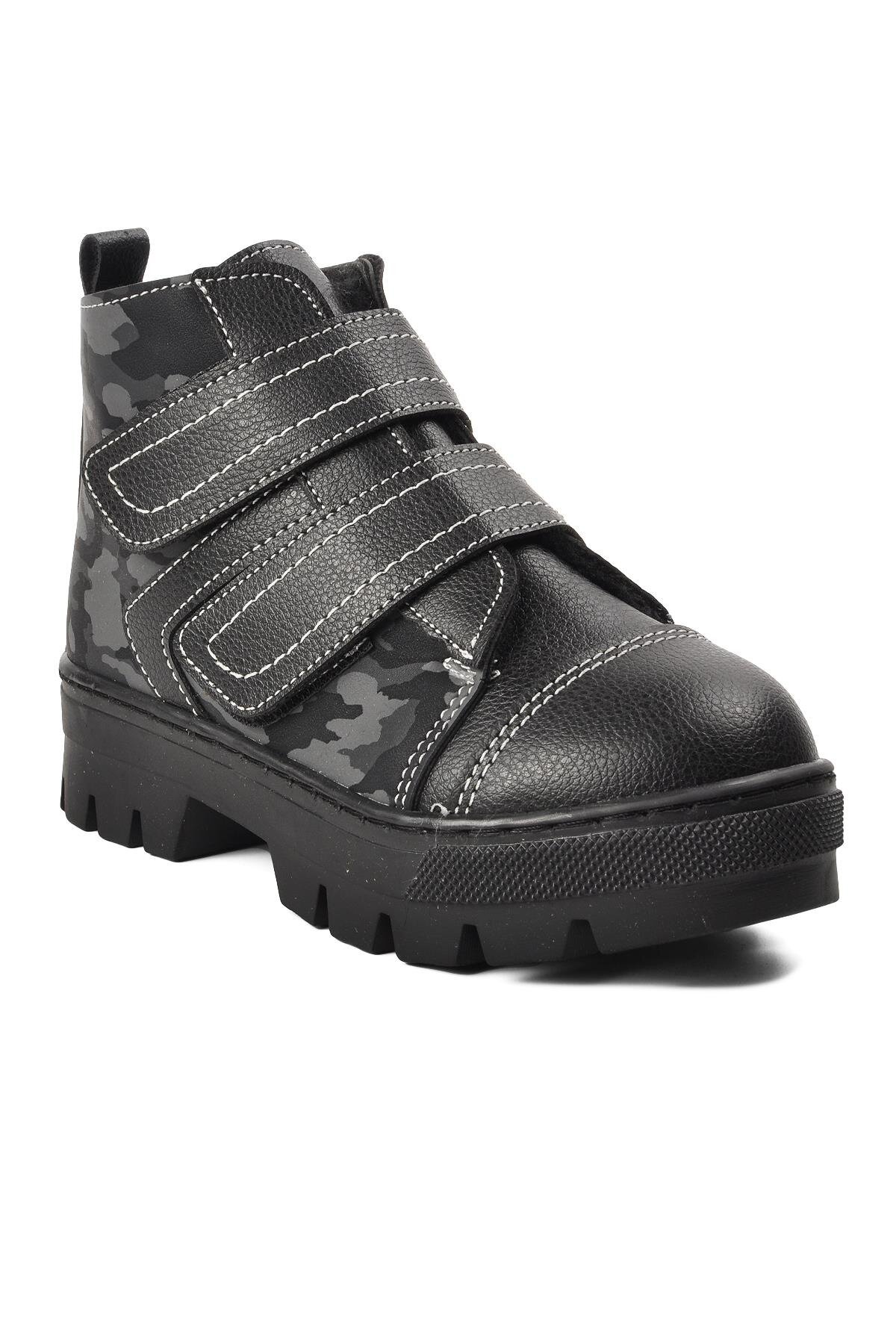 Ayakmod Siyah Kamuflaj Çocuk Bot