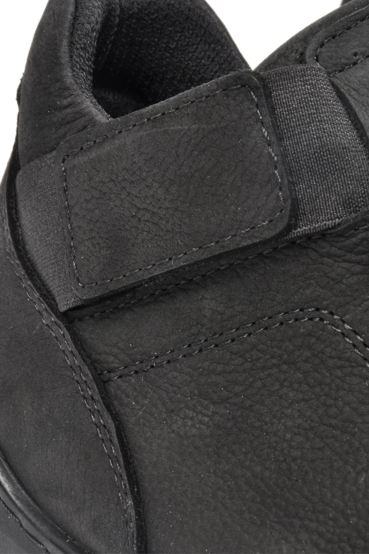 Bulldozer Siyah Nubuk Hakiki Deri  Erkek Bot