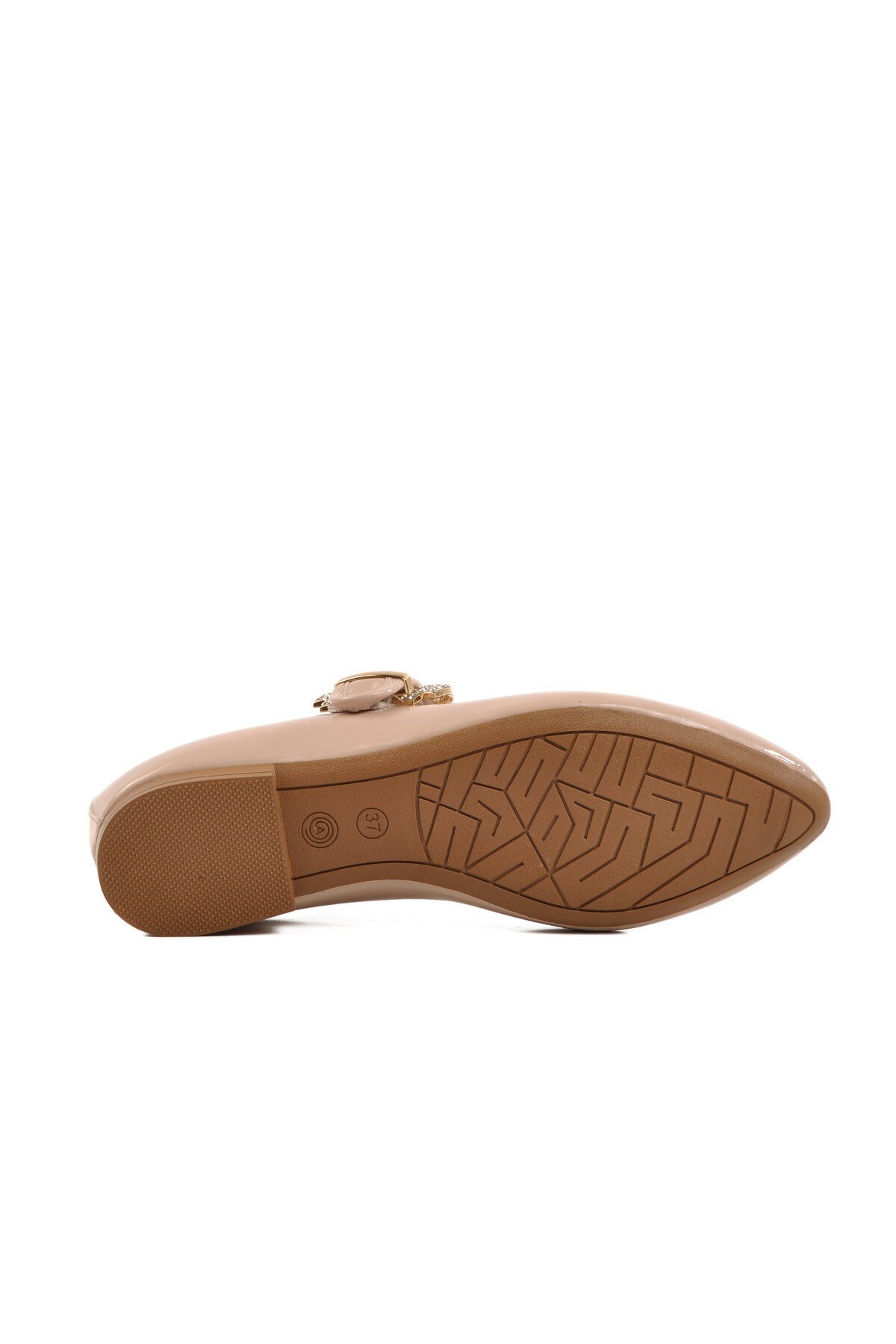 Ayakmod Bej Rugan Tokalı Kadın Abiye Ayakkabı