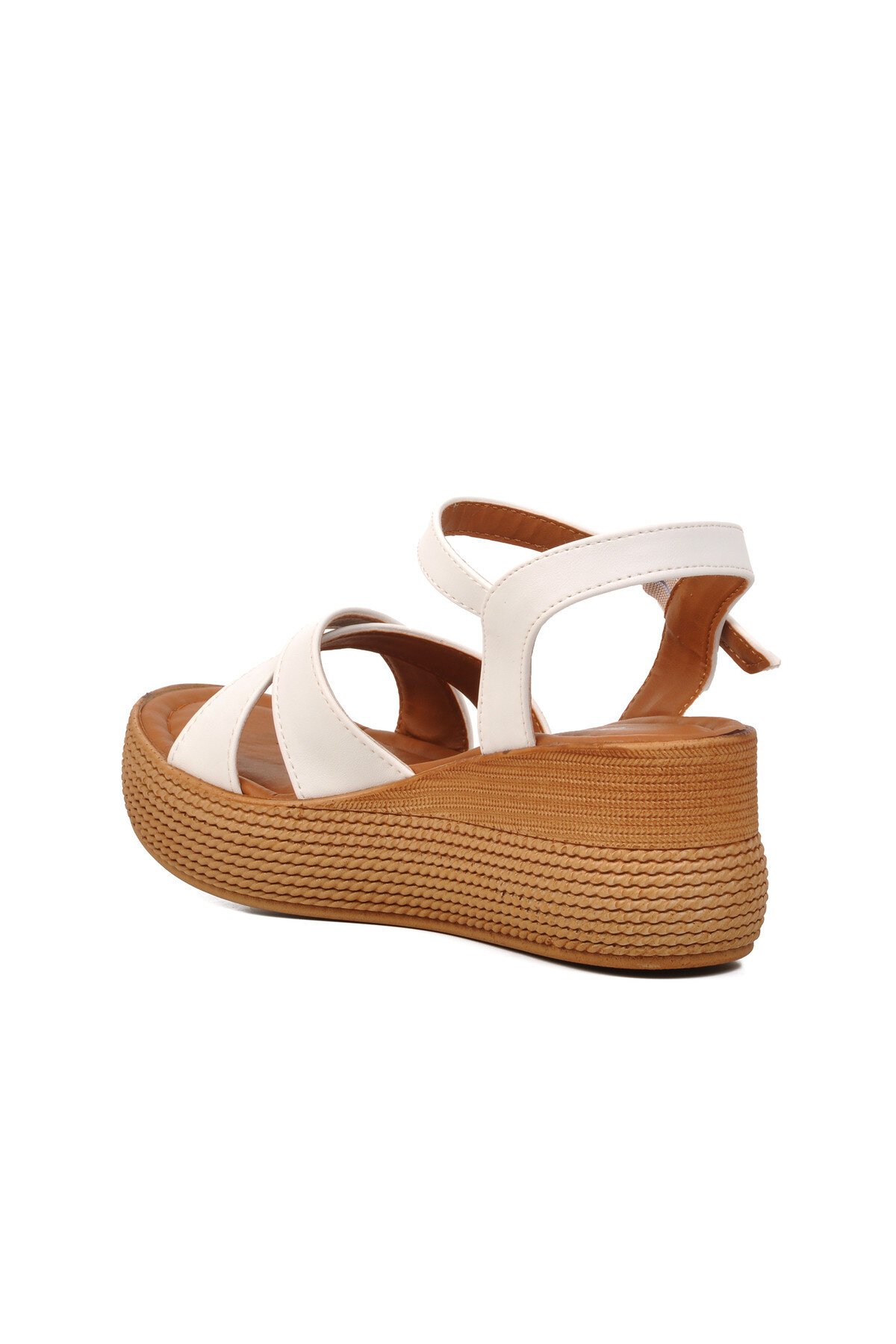 Ayakmod Beyaz Kadın Sandalet