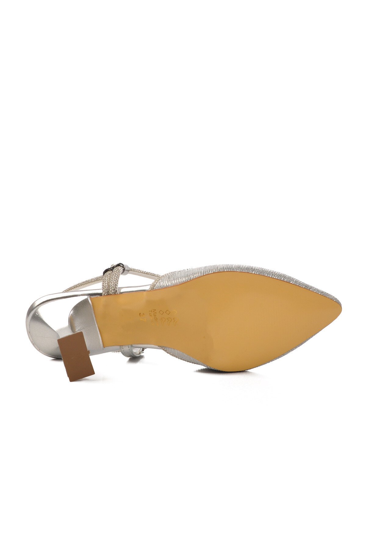 Ayakmod Gümüş Kadın Topuklu Ayakkabı