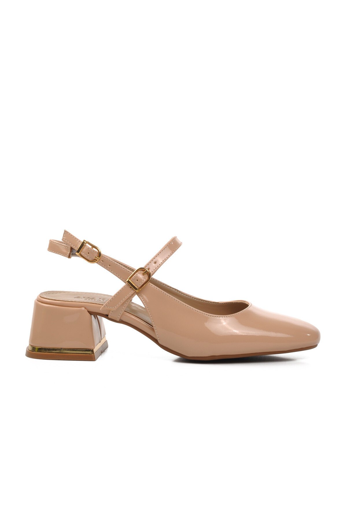 Ayakmod Nude Rugan Kadın Topuklu Ayakkabı