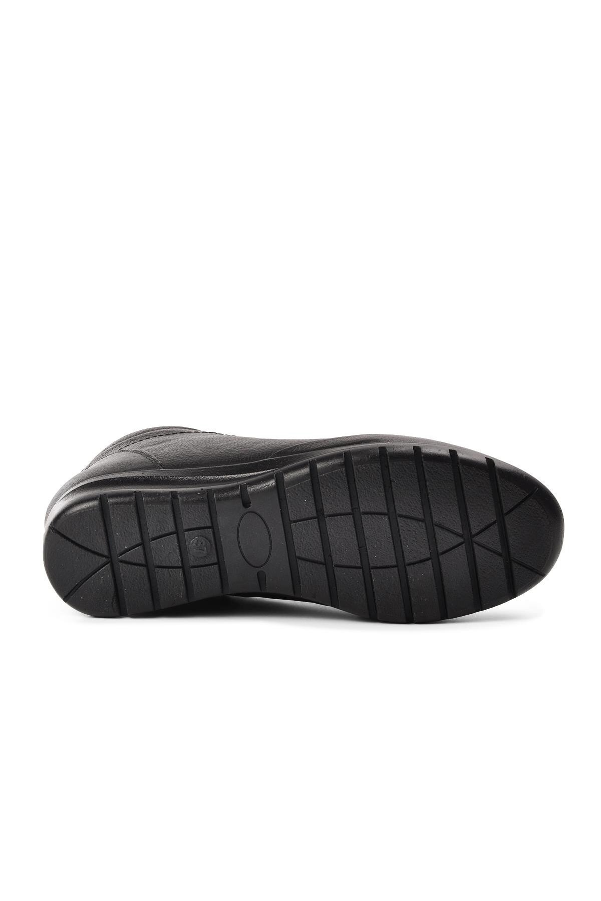 Ayakmod Siyah Hakiki Deri Kadın Bot