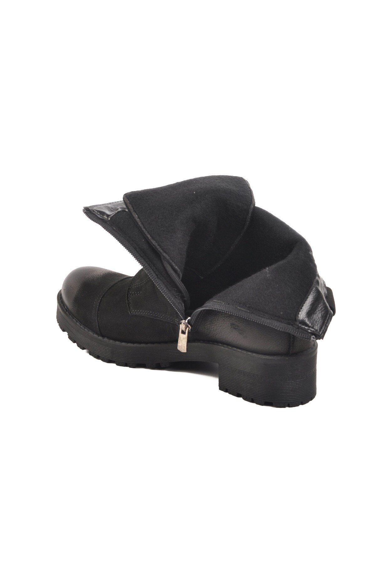 Ayakmod Siyah Nubuk Hakiki Deri Kadın Bot