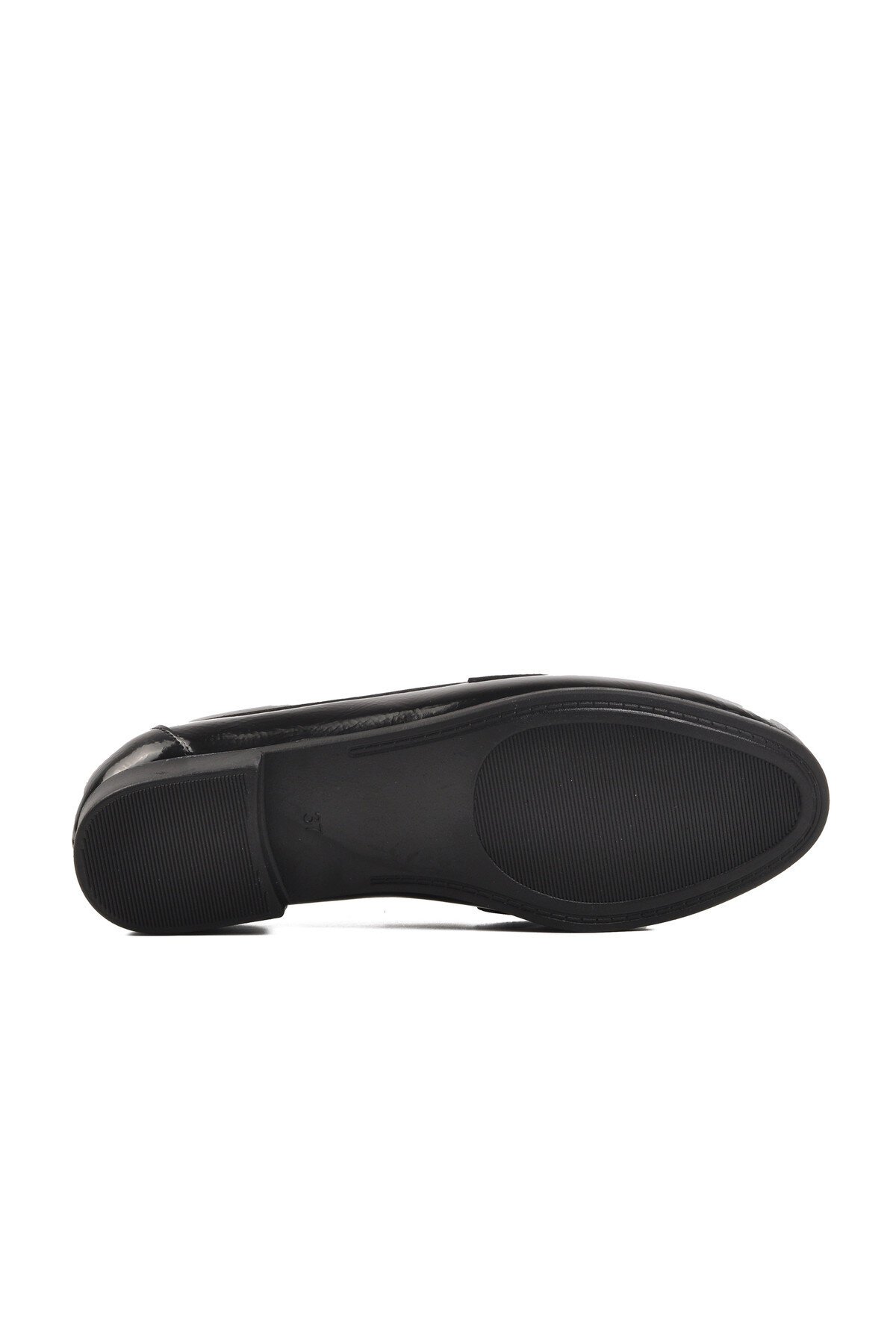 Ayakmod Siyah Rugan Kadın Babet