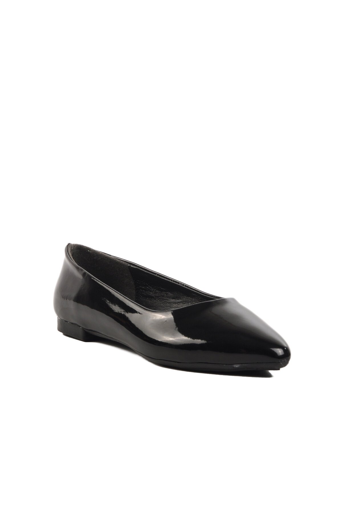 Ayakmod Siyah Hafif Rugan Kadın Babet