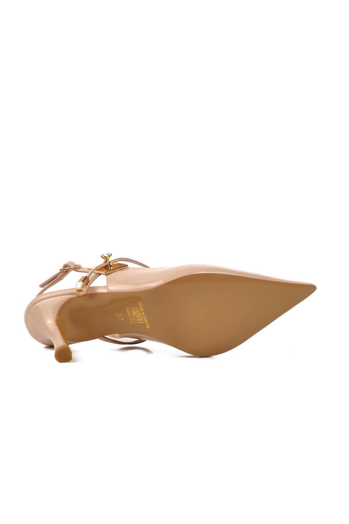 Bej İnce Topuk Kadın Topuklu Ayakkabı 658228 Z