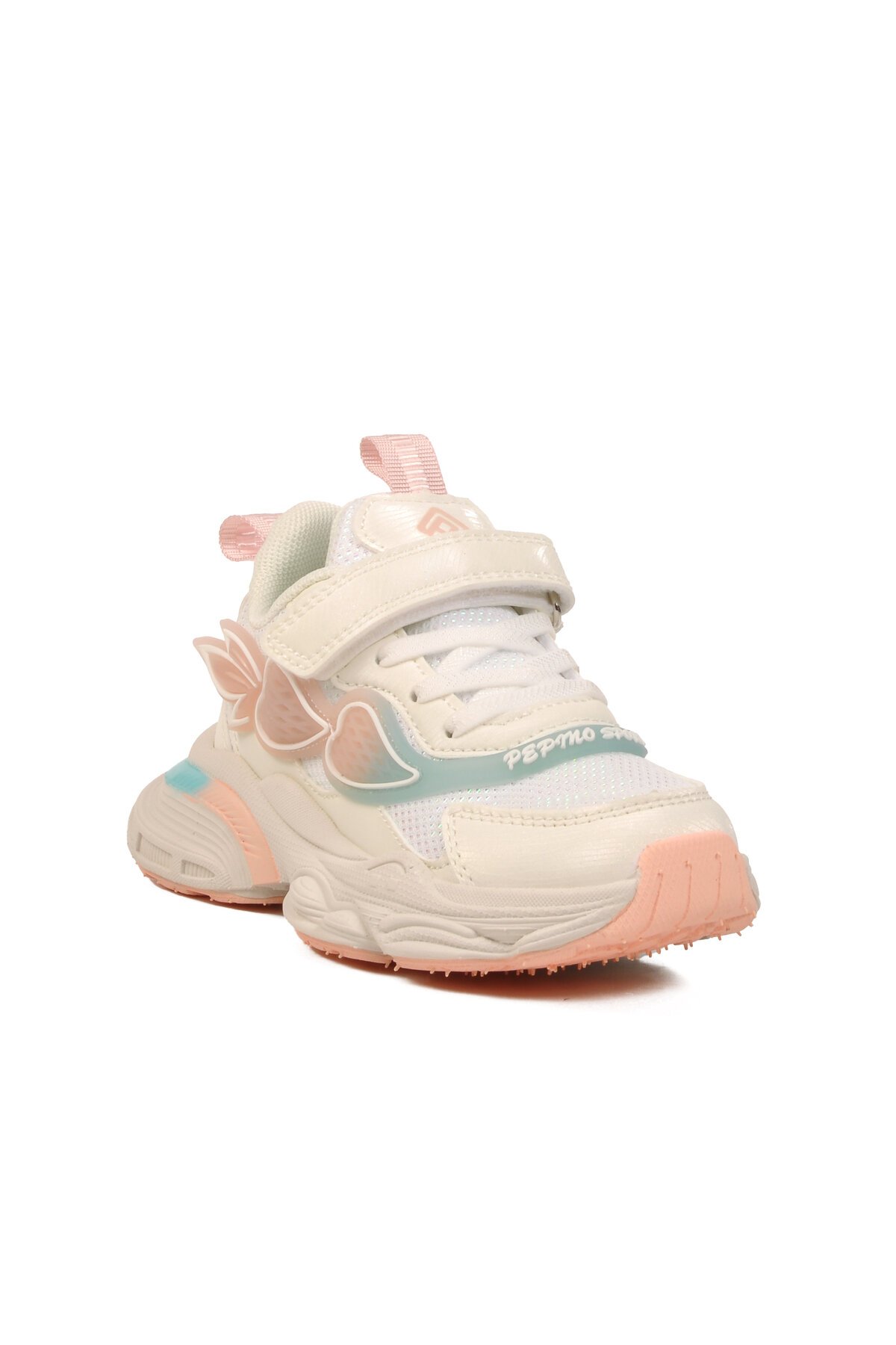 Beyaz Cırtlı Hafif Kız Çocuk Spor Ayakkabı 1976 P