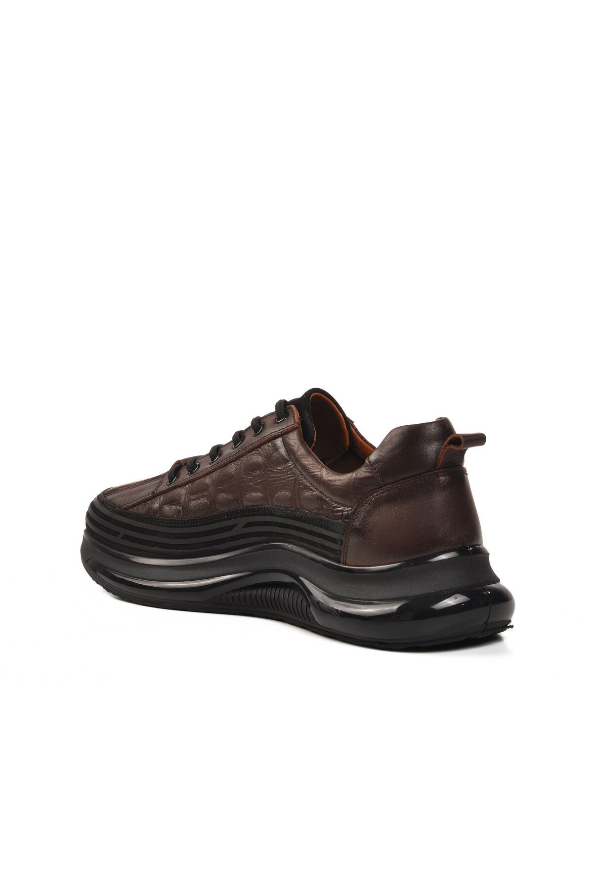 Kahve Hakiki Deri Erkek Günlük Ayakkabı 1004 M