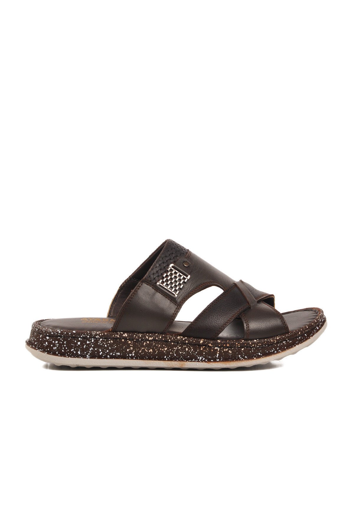 Kahve Hakiki Deri Erkek Terlik 2045 M