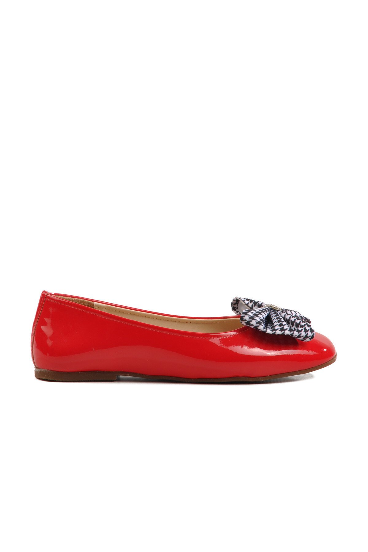 Kırmızı Rugan Kız Çocuk Babet 180 F