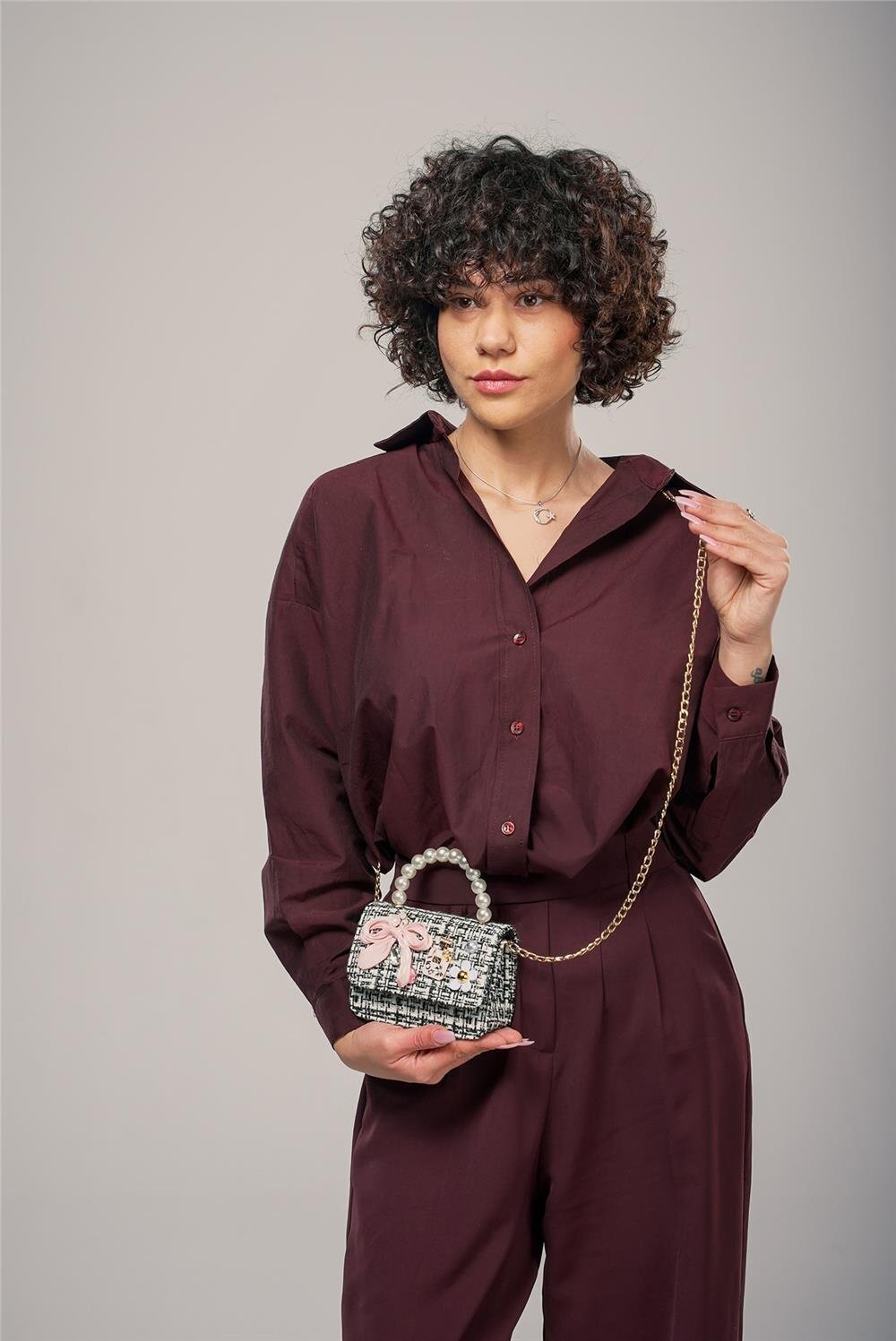 Siyah-Beyaz Kadın Omuz Çantası 17942