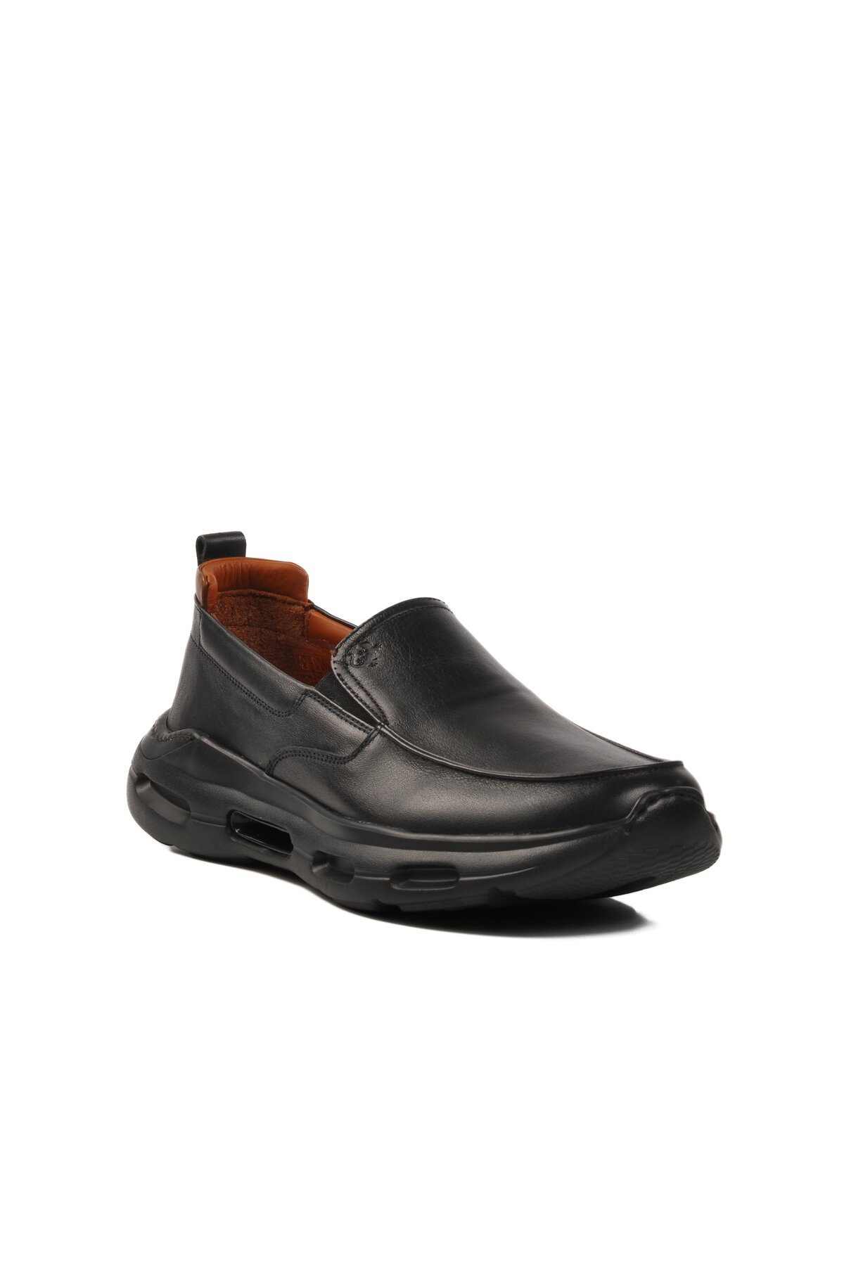 Siyah Hakiki Deri Erkek Günlük Ayakkabı 152-21399 M