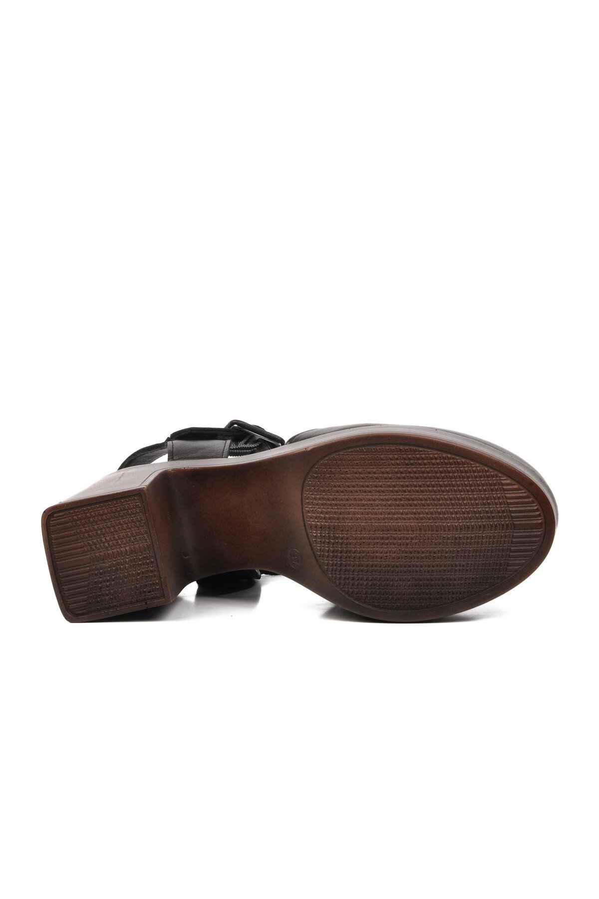 Siyah Hakiki Deri Kadın Sandalet 2217001Y Z