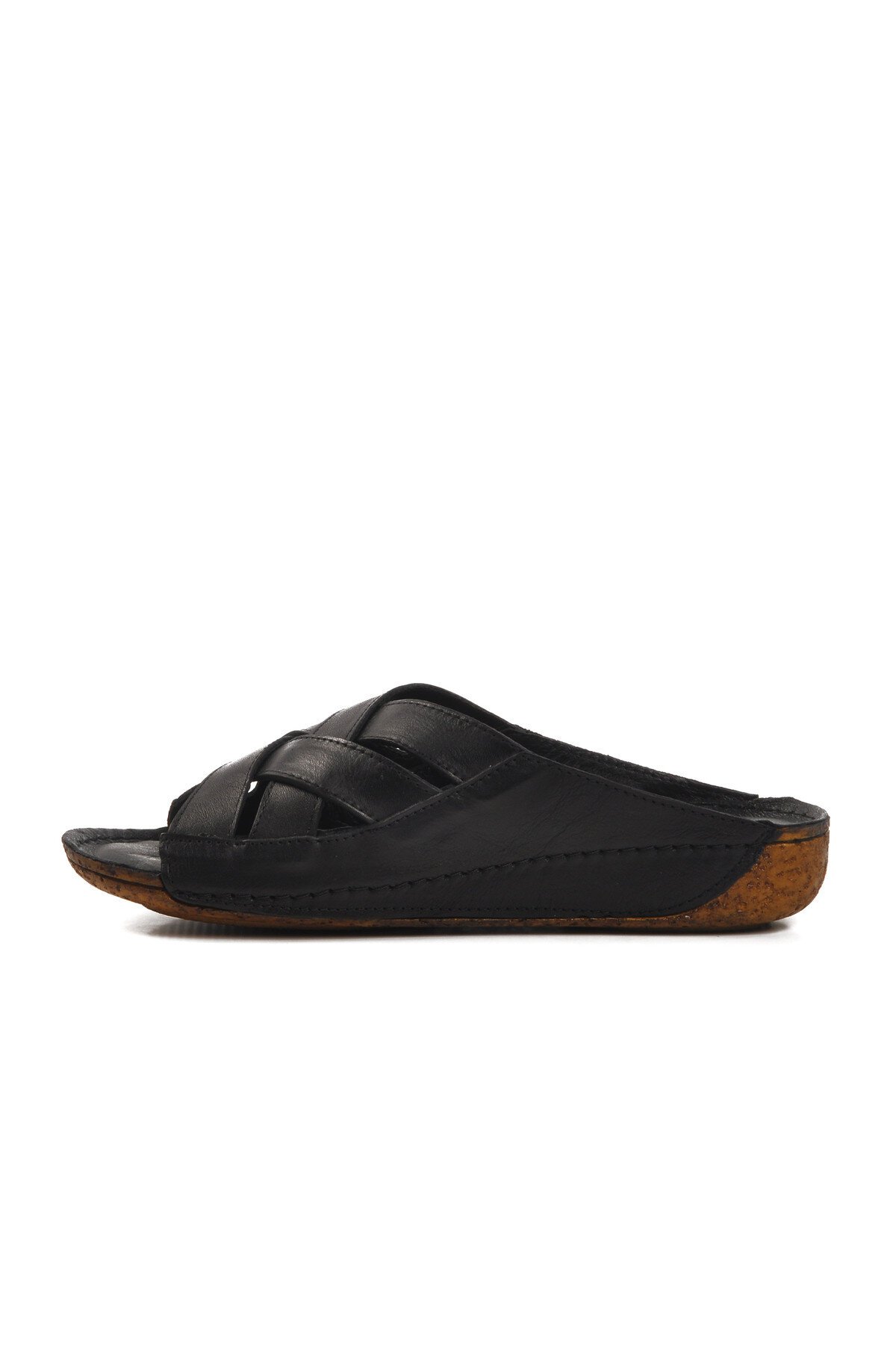 Siyah Hakiki Deri Kadın Terlik 003 Z