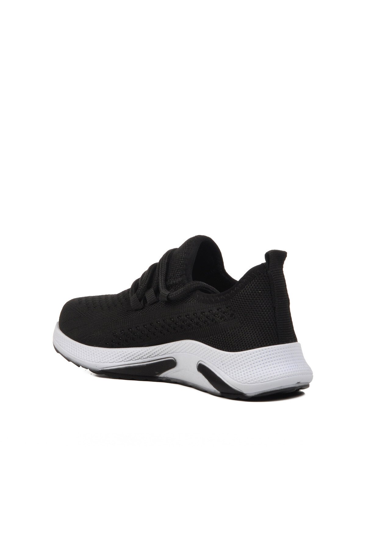 Siyah-Beyaz Hafif Fileli Çocuk Spor Ayakkabı