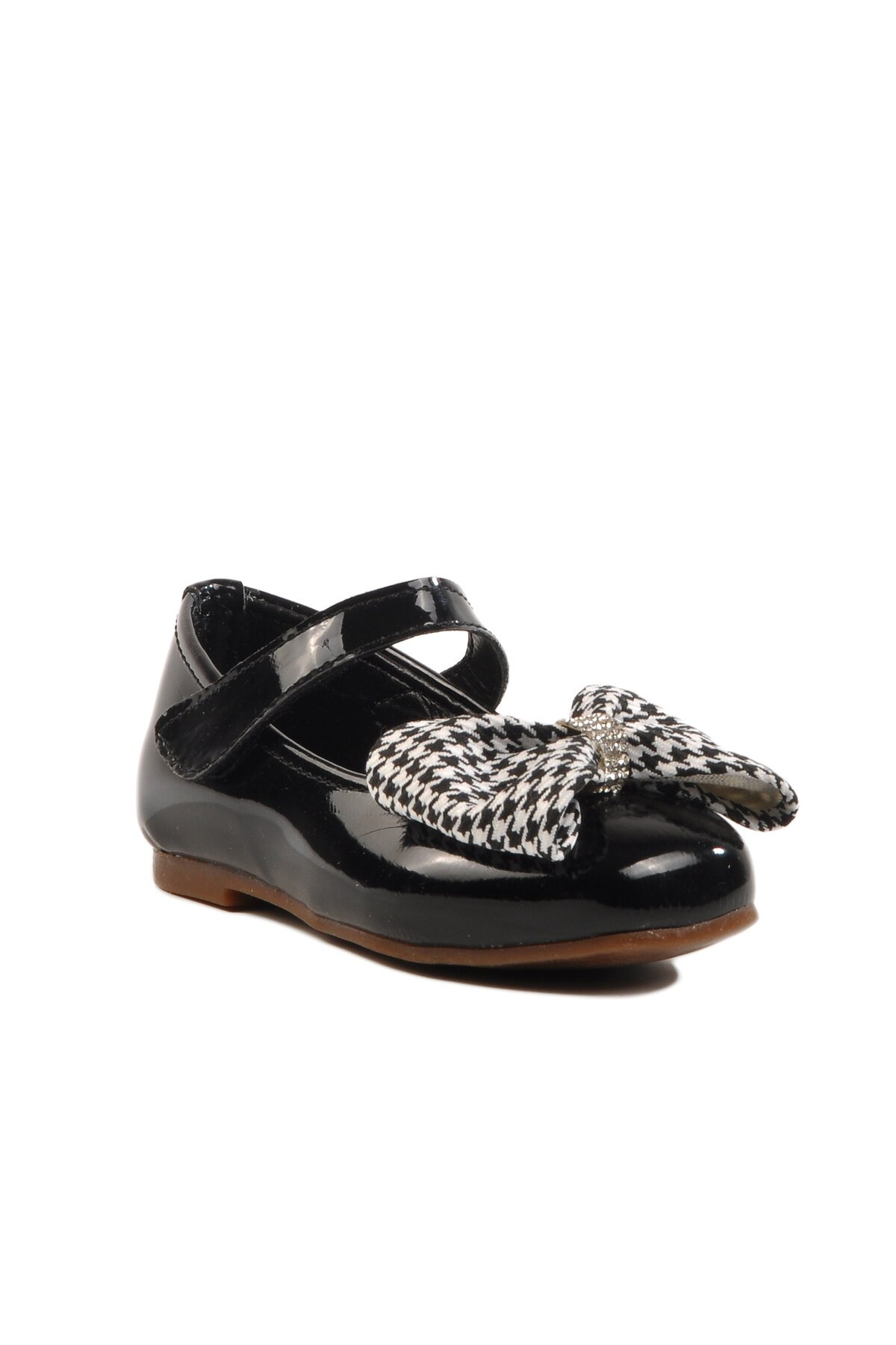 Siyah Rugan Kız Çocuk Babet