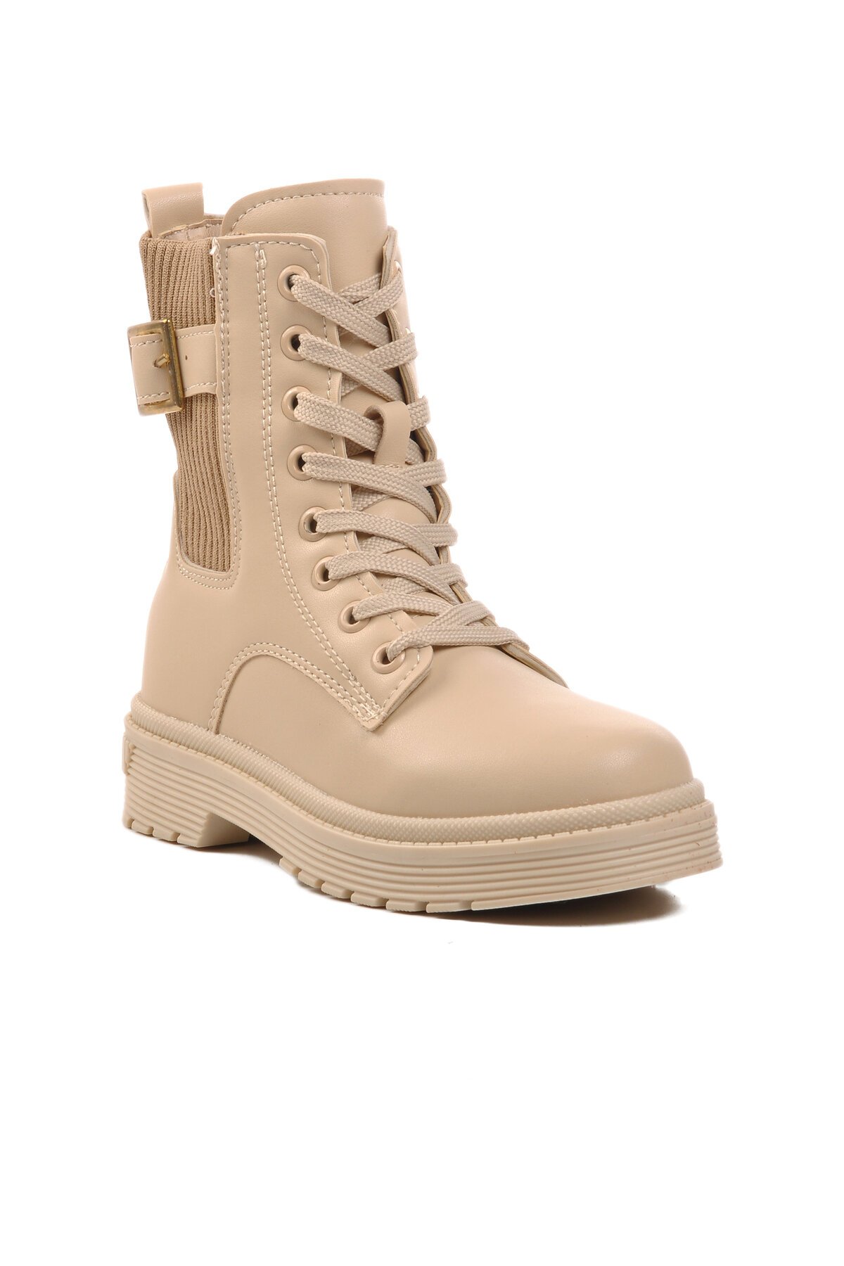 Bej Fermuarlı Çocuk Bot 24030 F