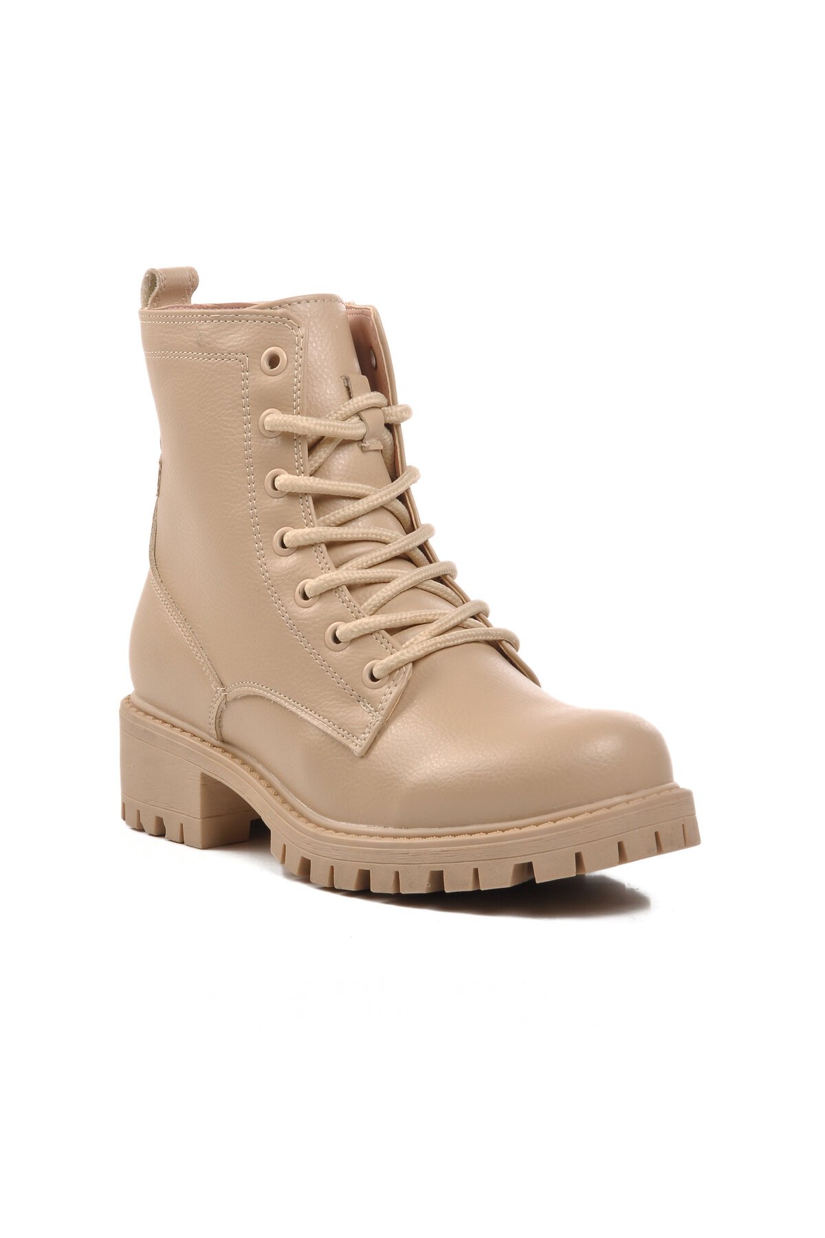 Bej Fermuarlı Kadın Bot 23008 Z