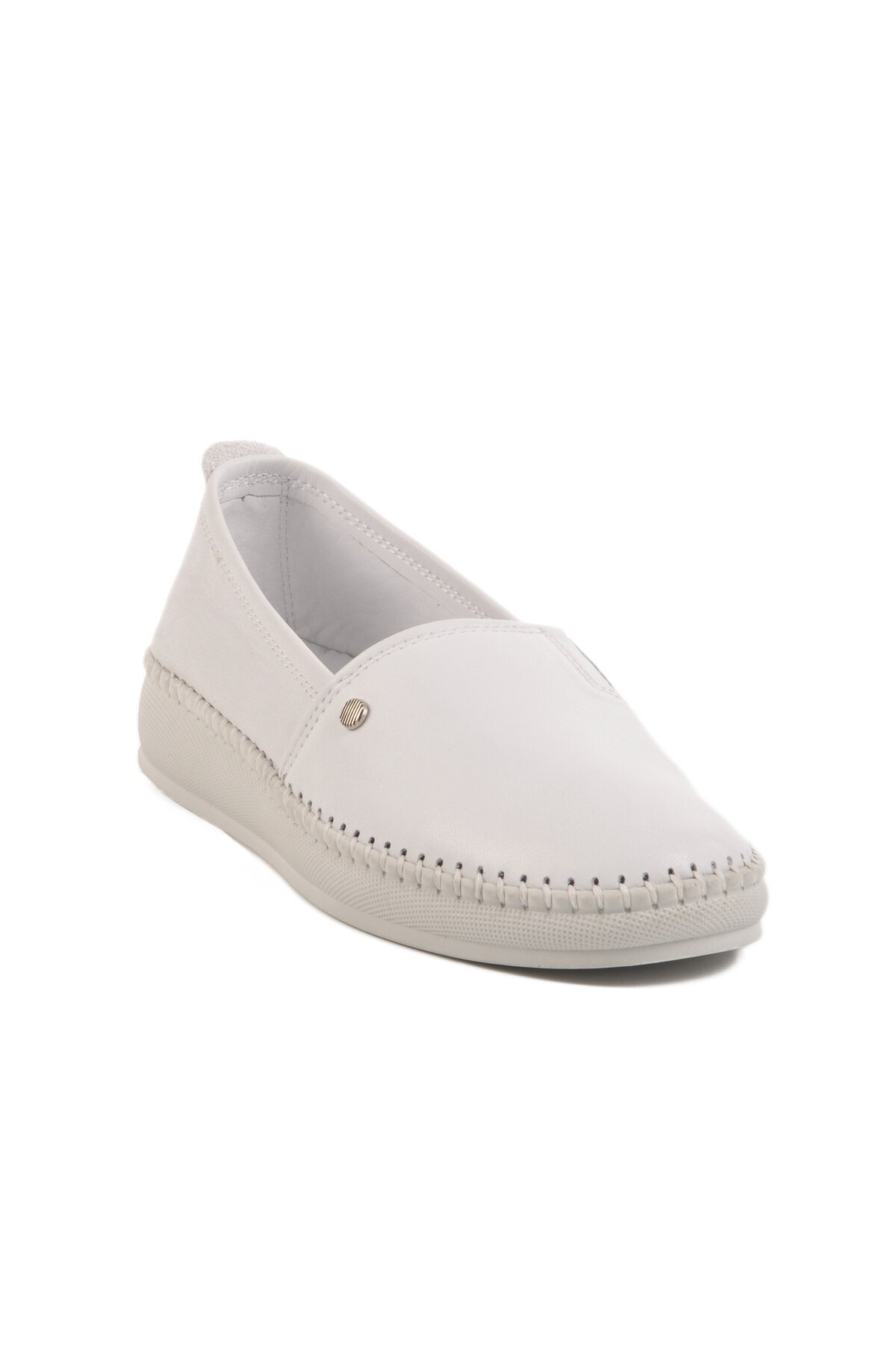 Beyaz Hakiki Deri Kadın Günlük Ayakkabı 211 Z