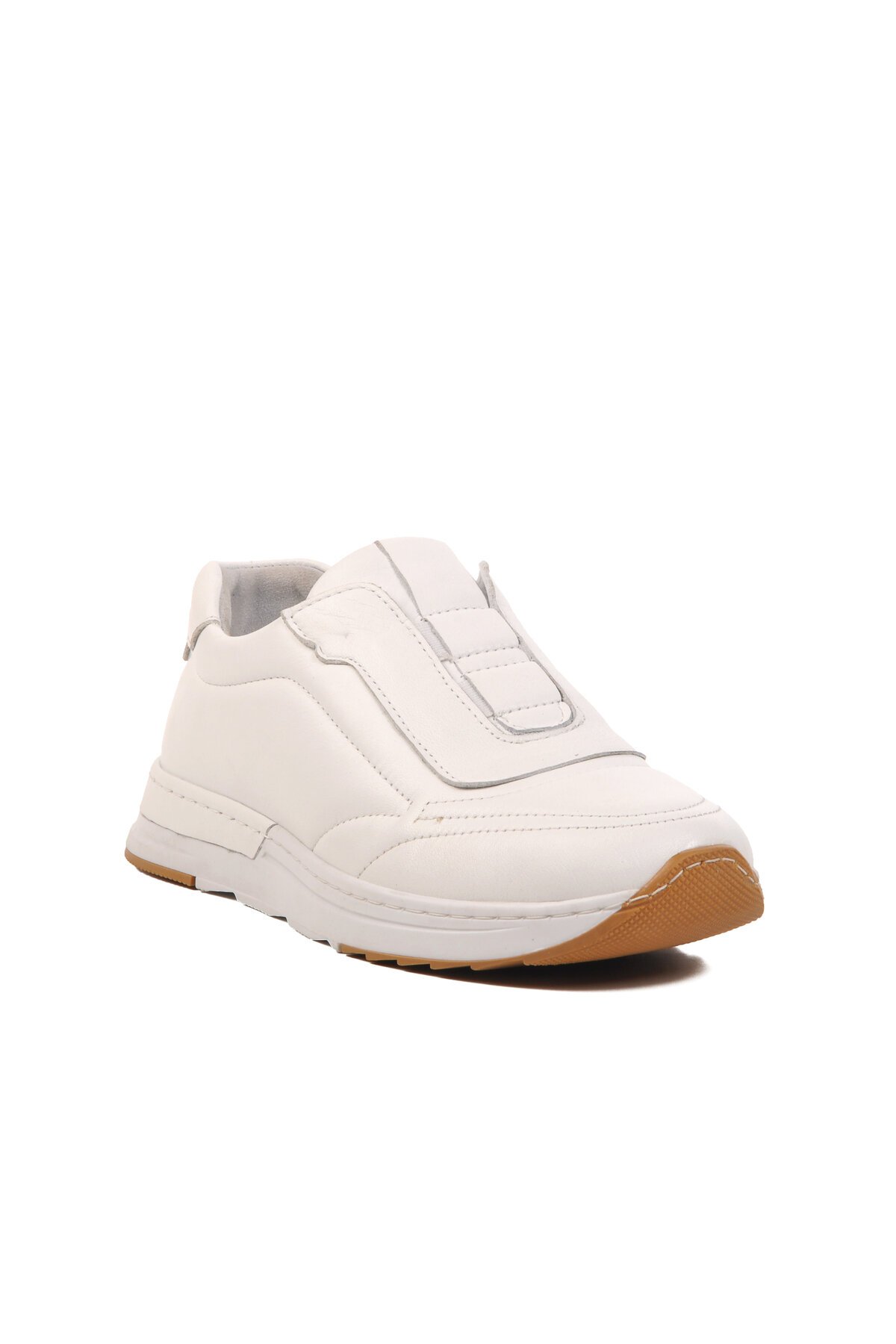 Beyaz Hakiki Deri Kadın Günlük Ayakkabı AY387 Z