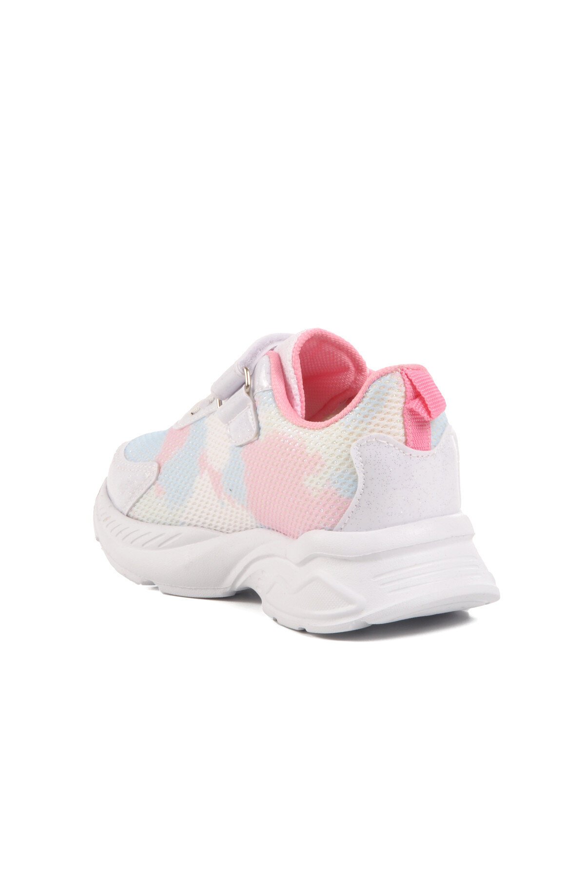Beyaz-Pembe Fileli Cırtlı Çocuk Spor Ayakkabı 2340 P