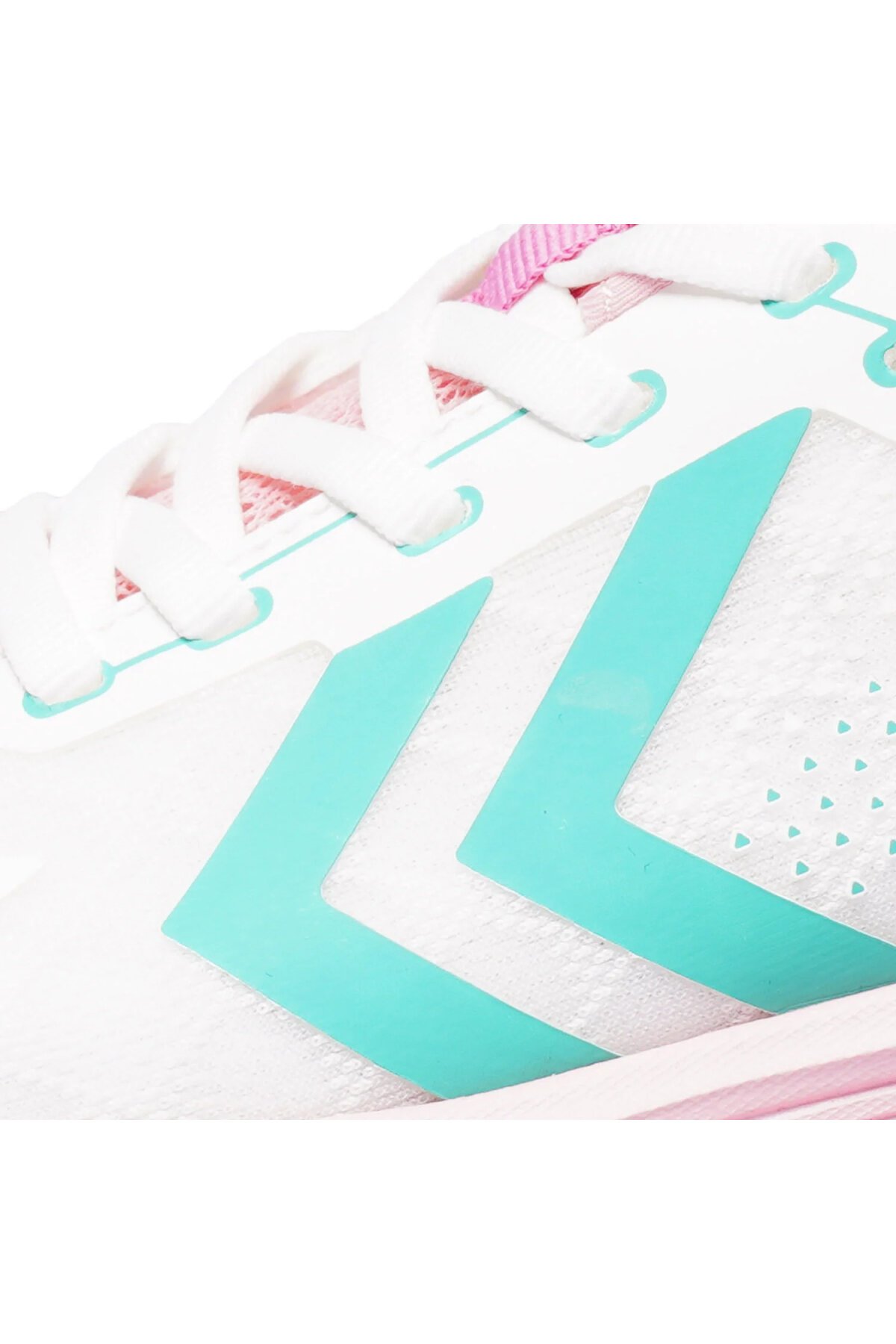 Beyaz-Pembe Fileli Esnek Kadın Spor Ayakkabı Hml Horiz