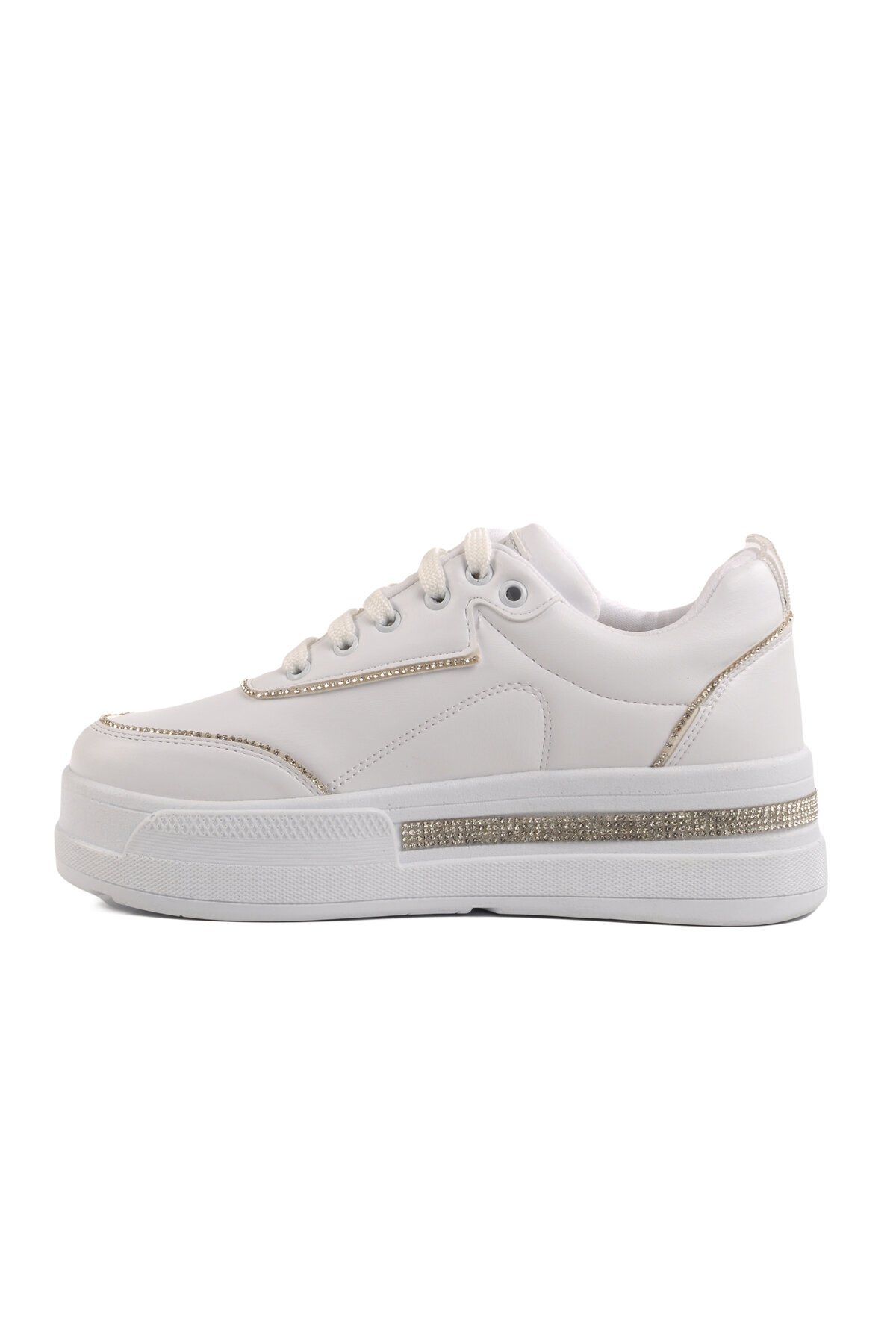 Beyaz Taşlı Kadın Spor Ayakkabı 1182 Z