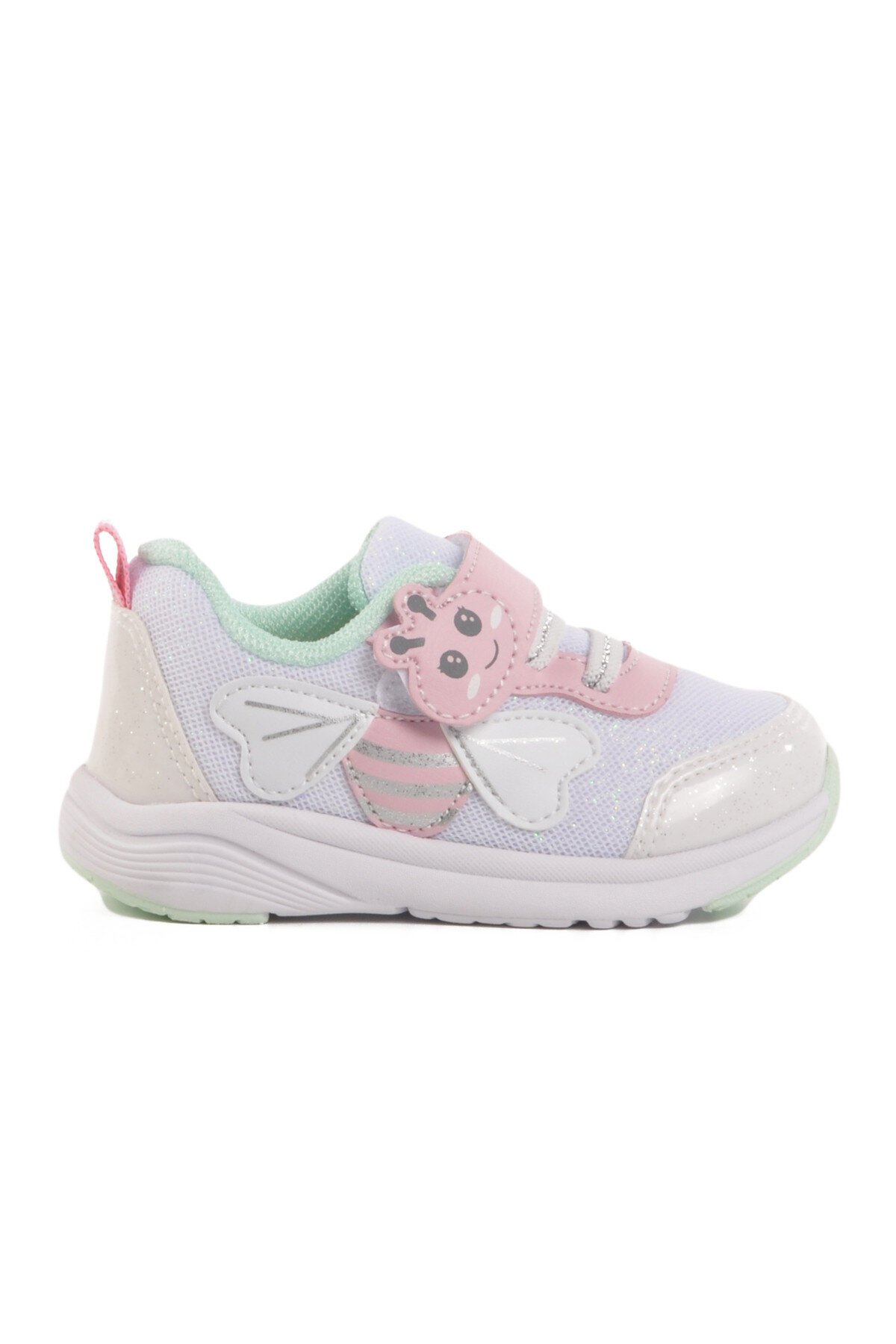 Beyaz Cırtlı Fileli Hafifi Kız Çocuk Spor Ayakkabı 1932 İ