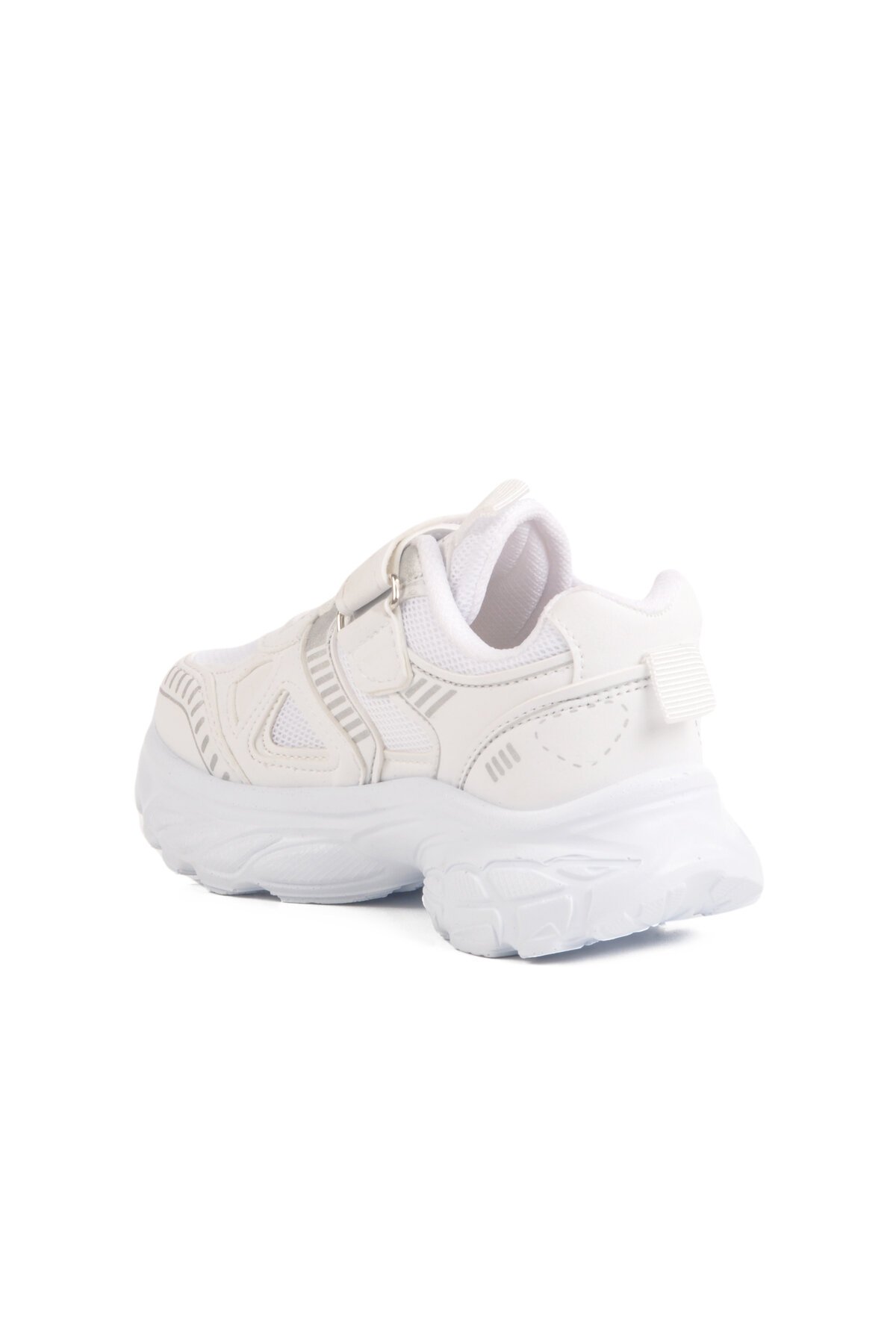 Beyaz Fileli Esnek Çocuk Spor Ayakkabı 1500 P