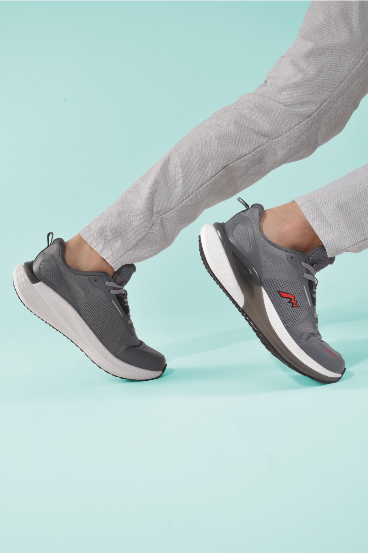 Füme Fileli Hafif Memory Foam Erkek Spor Ayakkabı M-5247 M