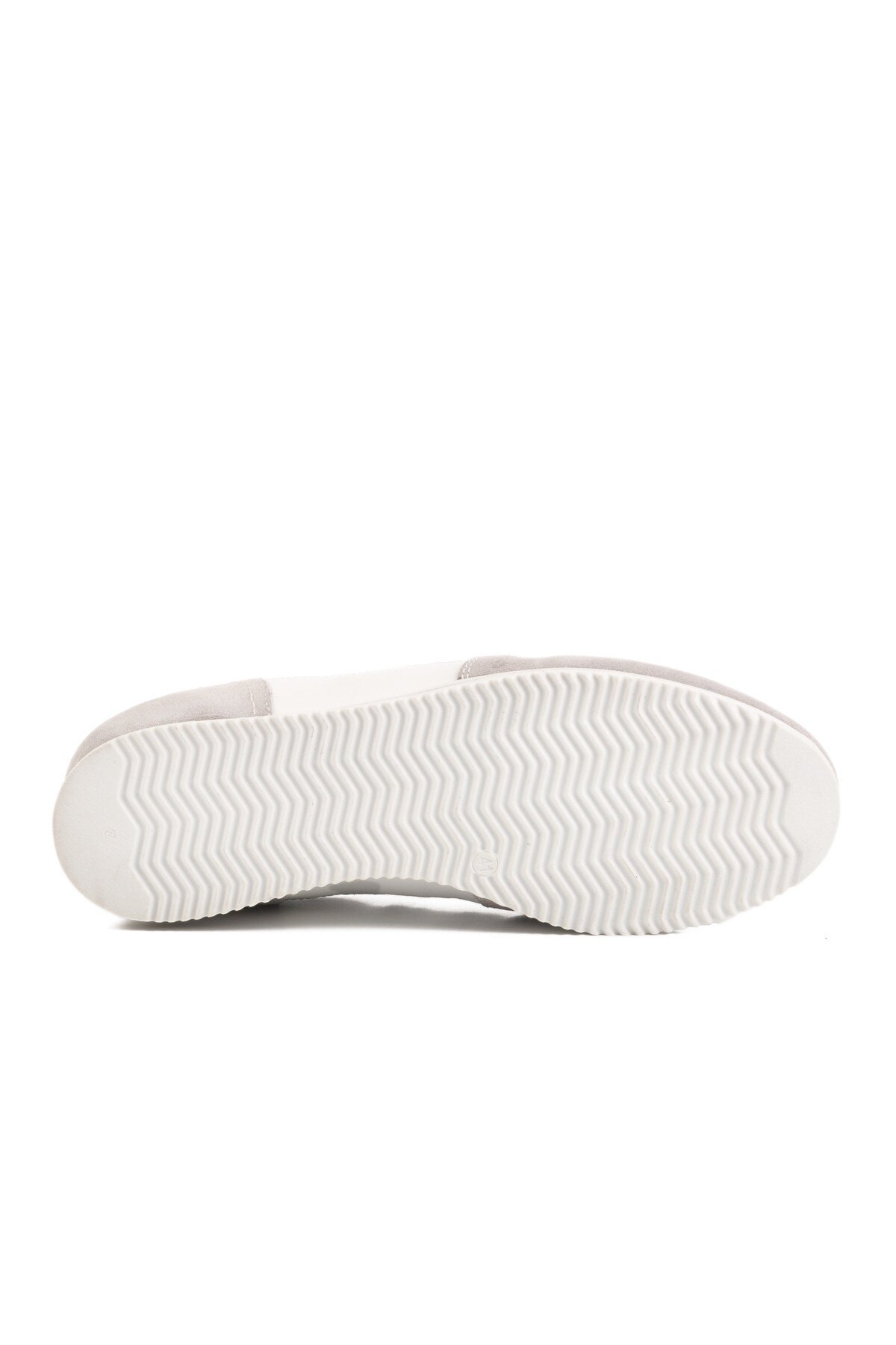 Gri-Beyaz Hakiki Deri Erkek Sneaker 4Y1546-7811 M