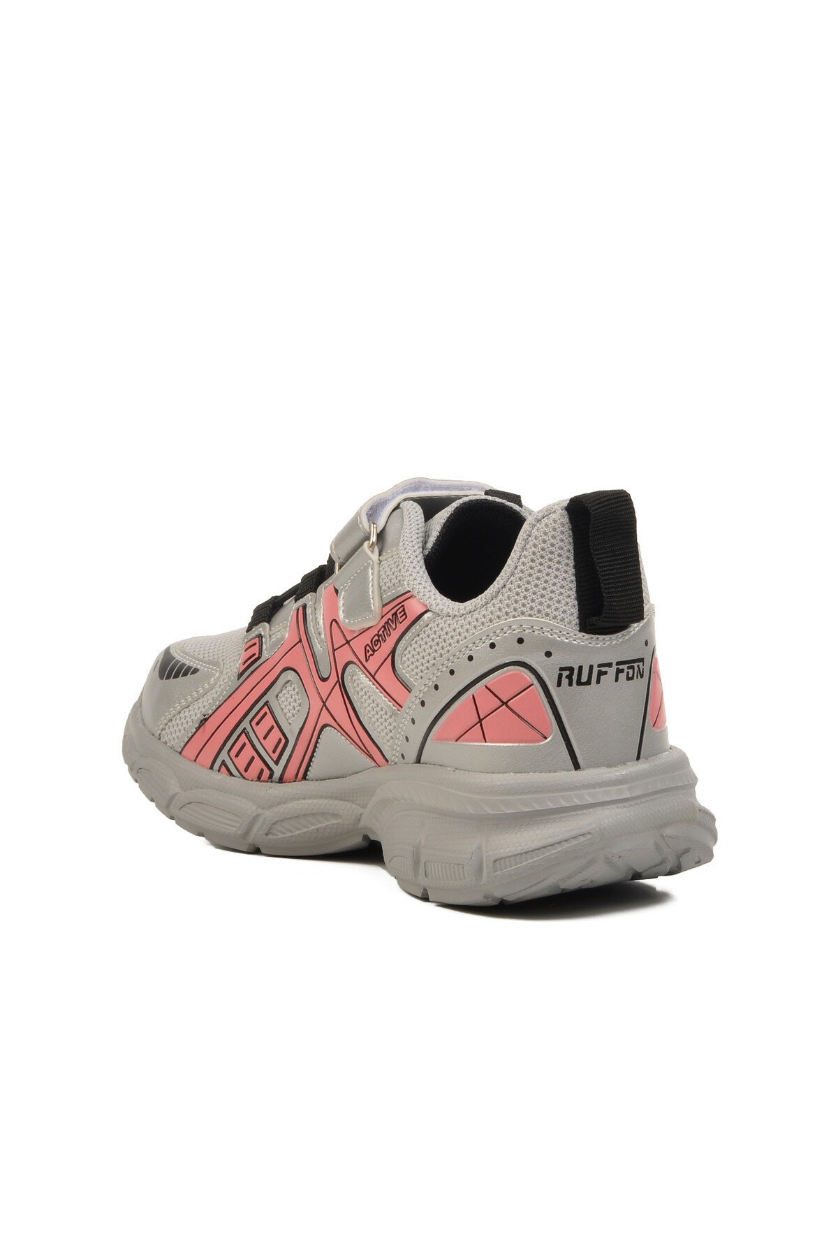 Gümüş-Pembe Cırtlı Hafif Çocuk Spor Ayakkabı 2351 F