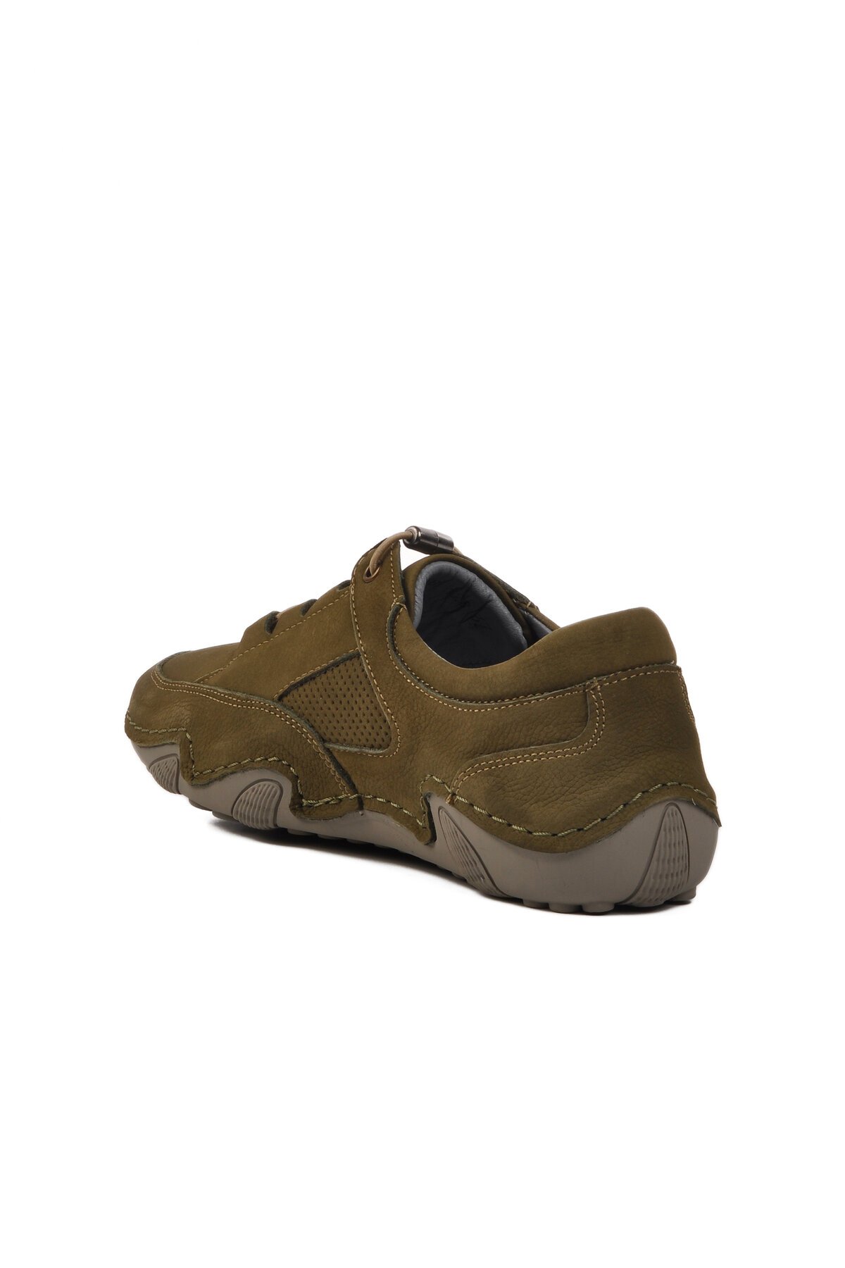 Haki Nubuk Hakiki Deri Kadın Günlük Ayakkabı 128 Z