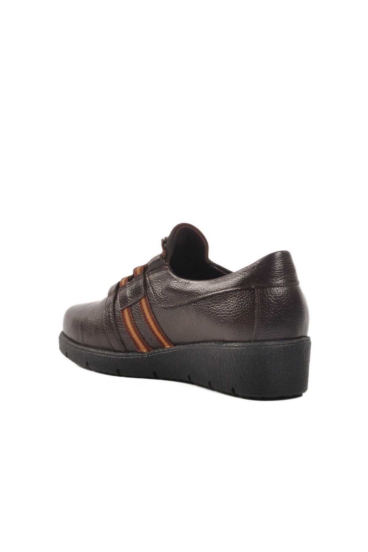 Kahve Hakiki Deri Kadın Günlük Ayakkabı BB0121 Z