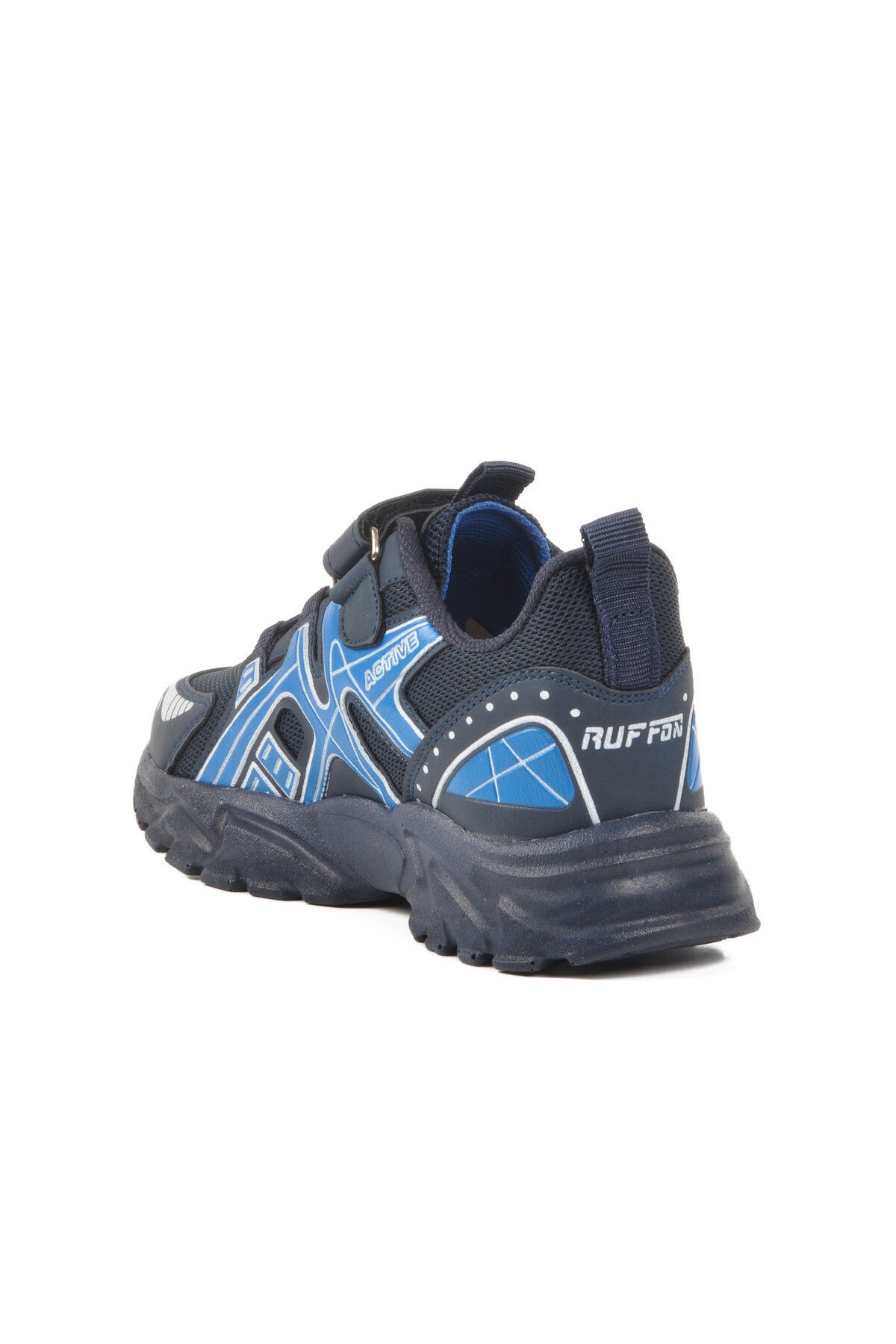 Ruffon Lacivert-Beyaz Hafif Fileli Çocuk Spor Ayakkabı 2540 F