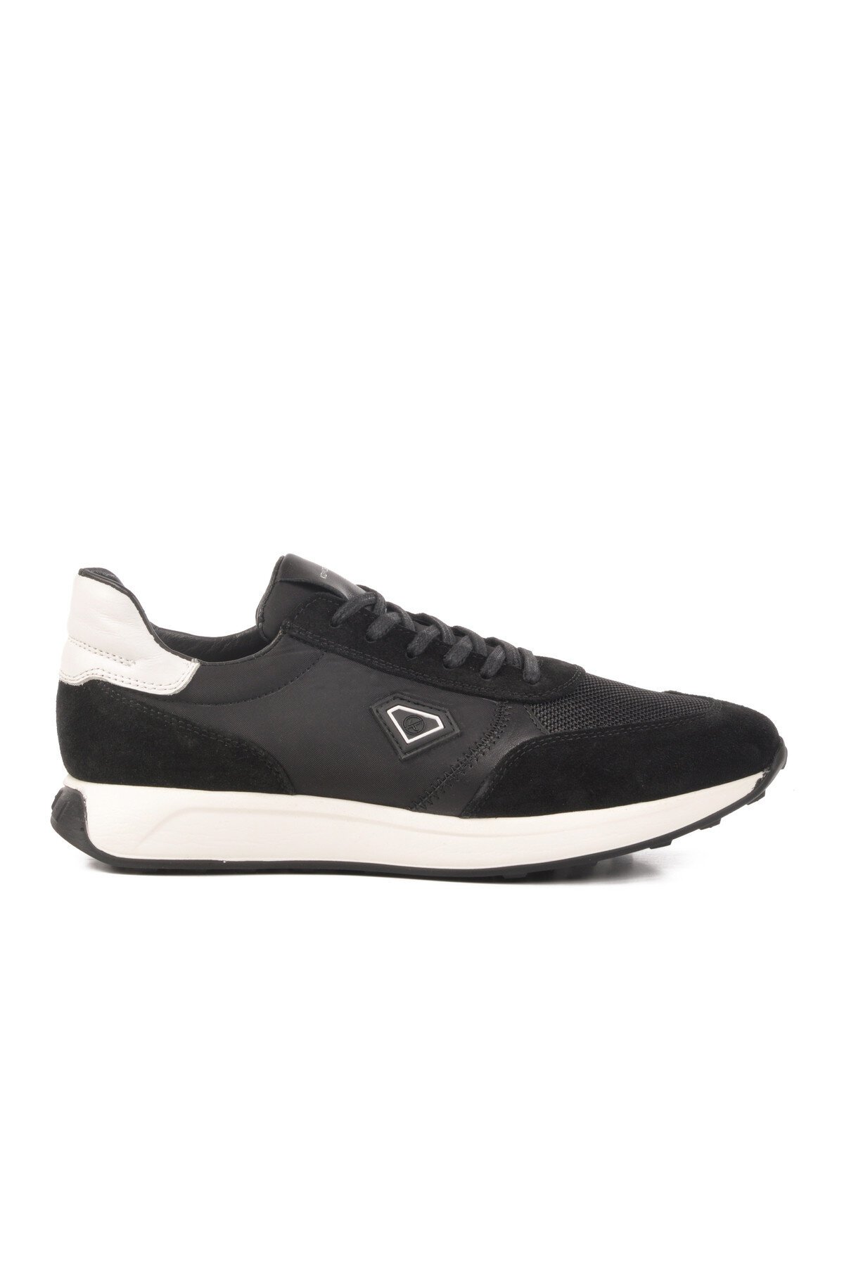 Siyah-Beyaz Hakiki Deri Erkek Sneaker 3Y1530-E320 M