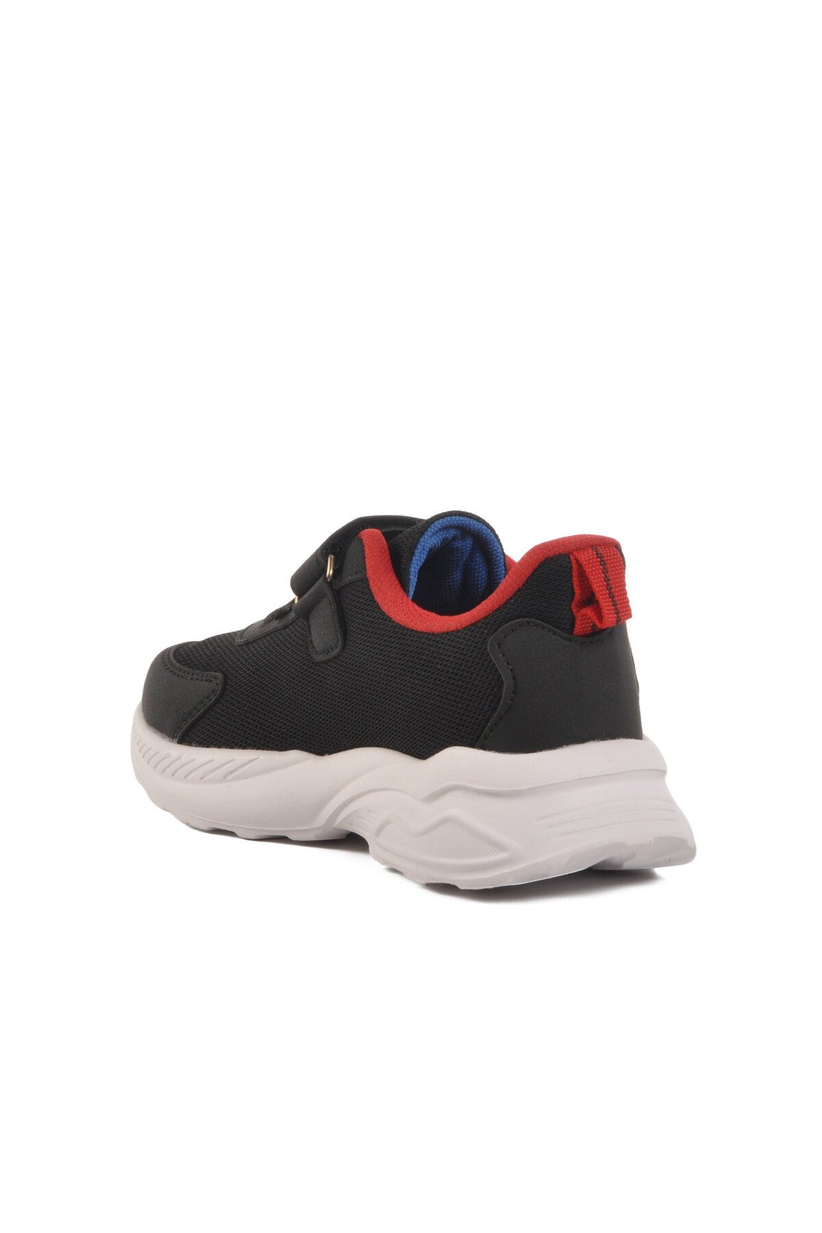 Siyah Beyaz Cırtlı Fileli Erkek Çocuk Spor Ayakkabı Ruffon F