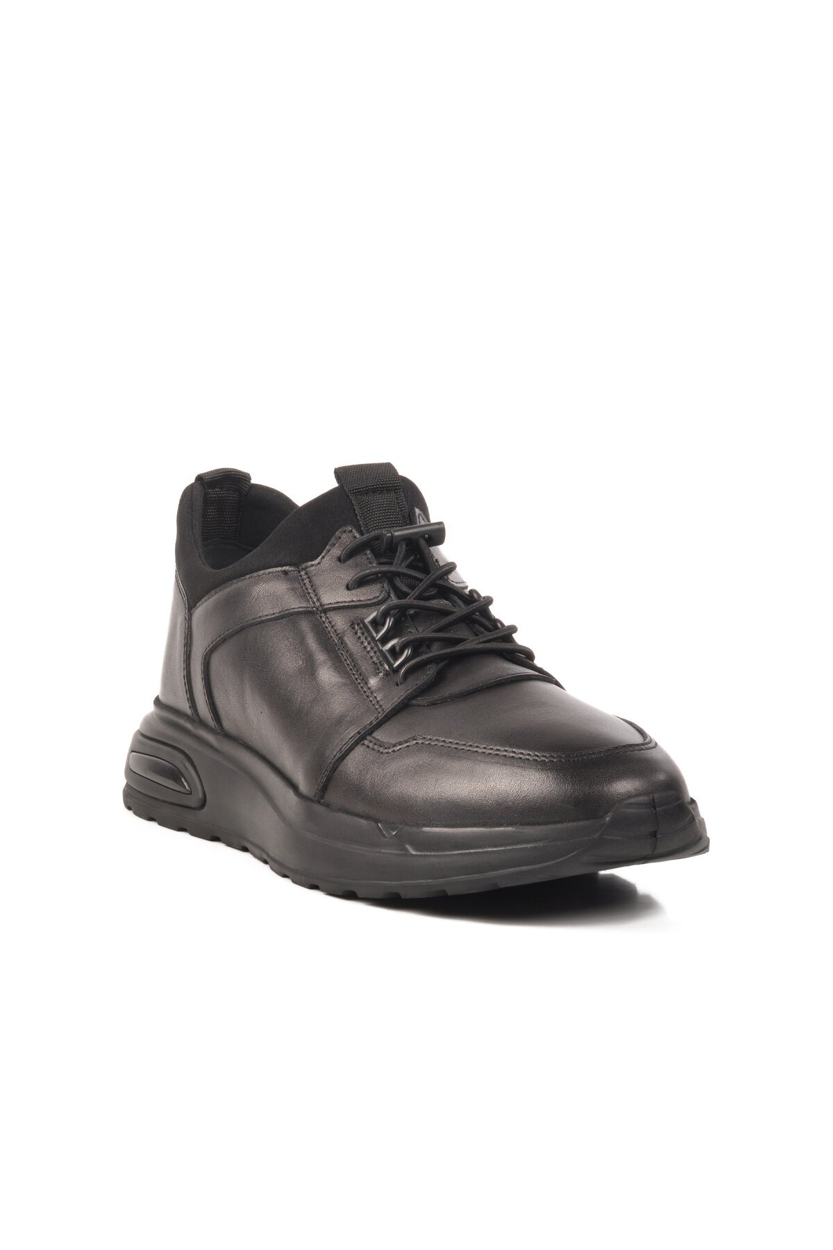 Siyah Hakiki Deri Erkek Sneaker XS1914-0337 M
