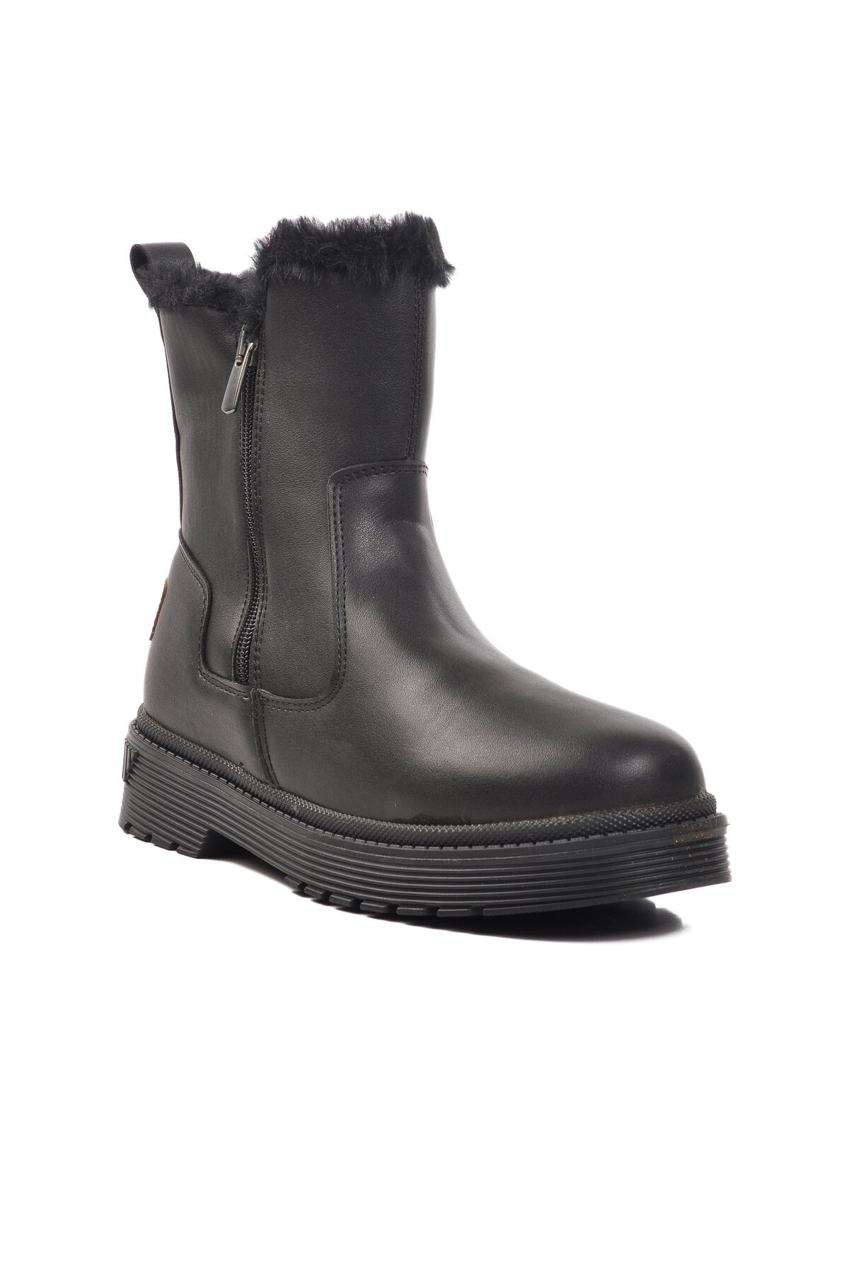 Siyah Fermuarlı Kadın Bot 23003 Z